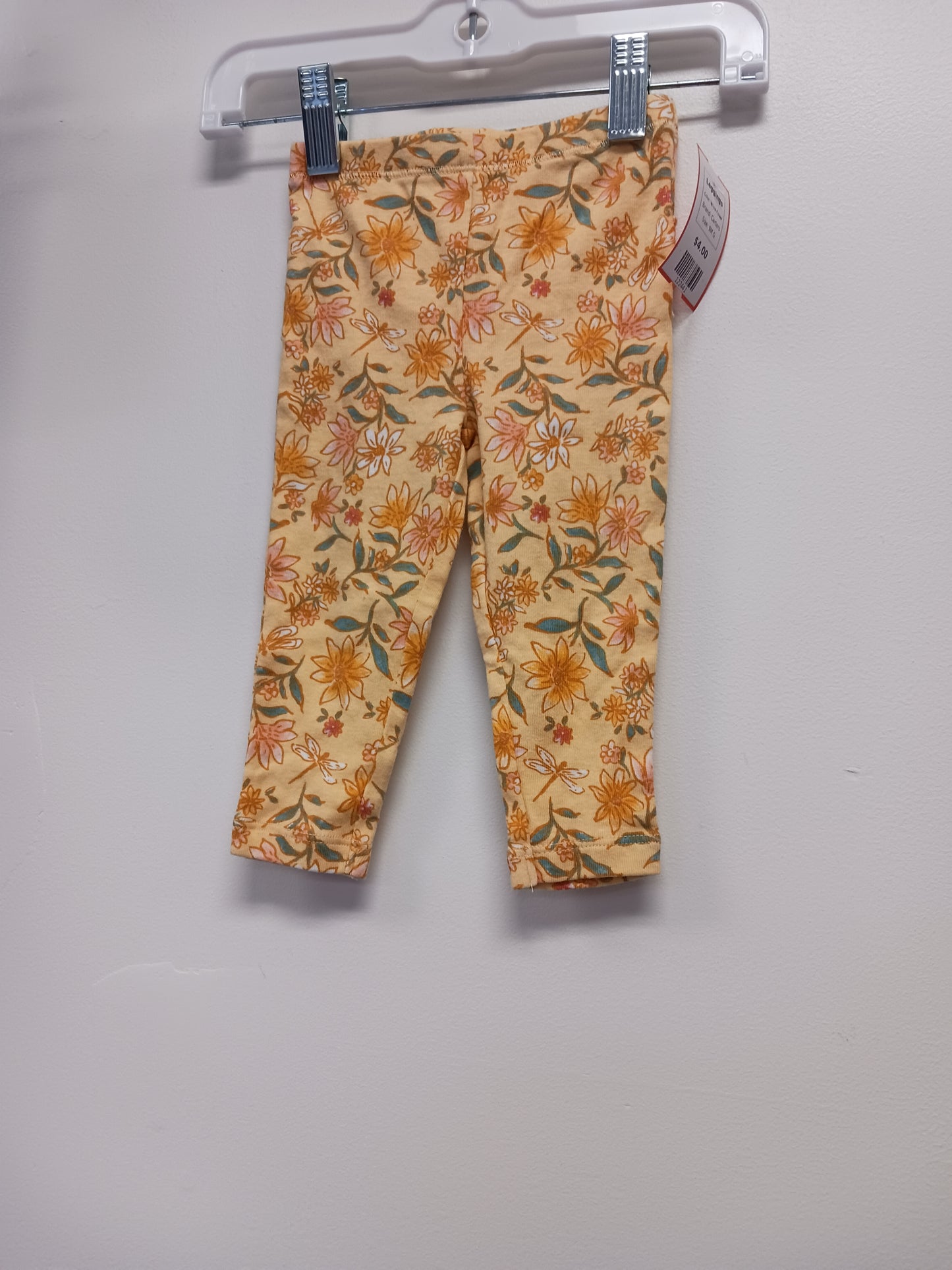 Yellow Flower Carters Leggings, 9M G