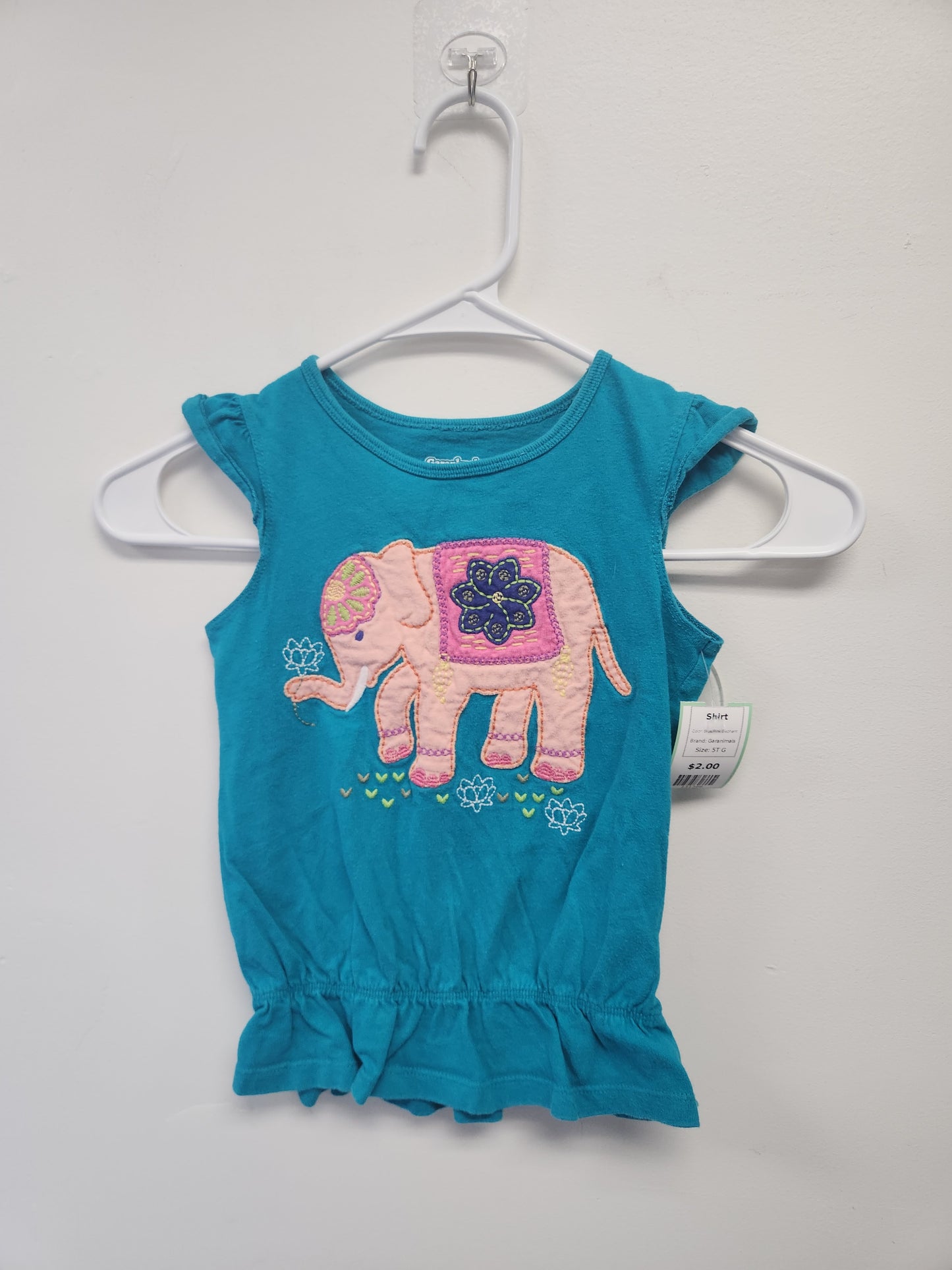Blue/Pink Elephant Garanimals Shirt, 5T G