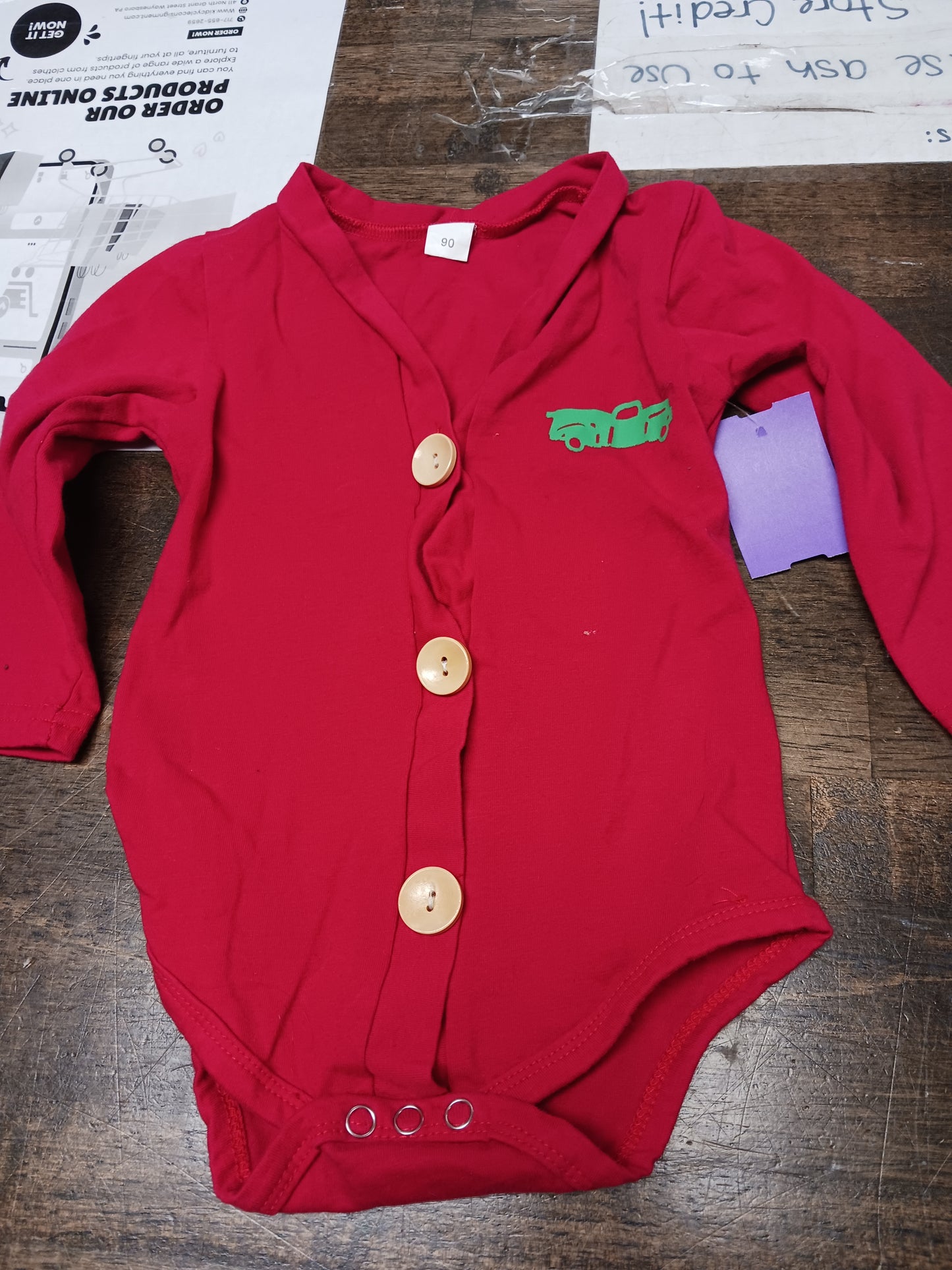 red Boutique Christmas Onesie, 12M B