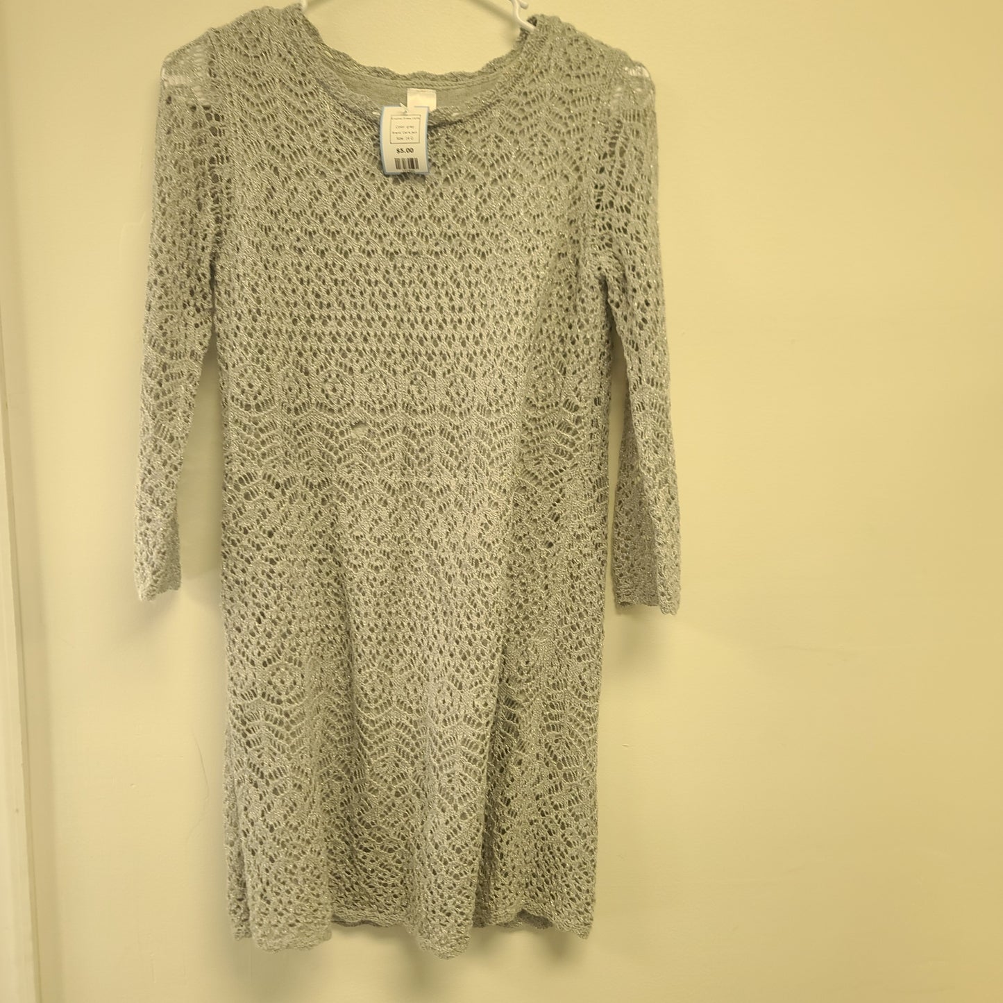 gray Cat & Jack Crochet Dress 14/16, 14 G
