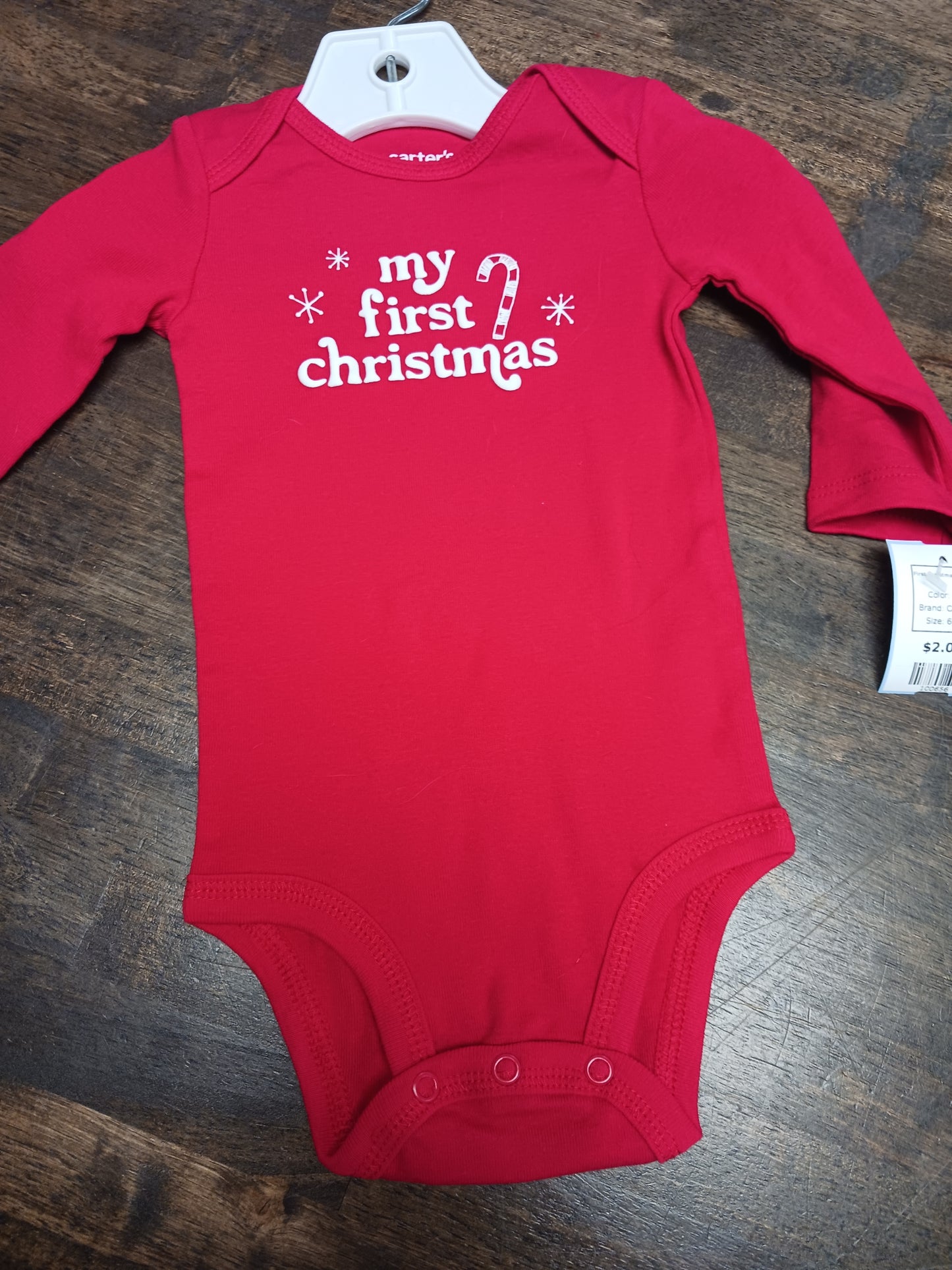 red Carters First Christmas Onesie, 6M G