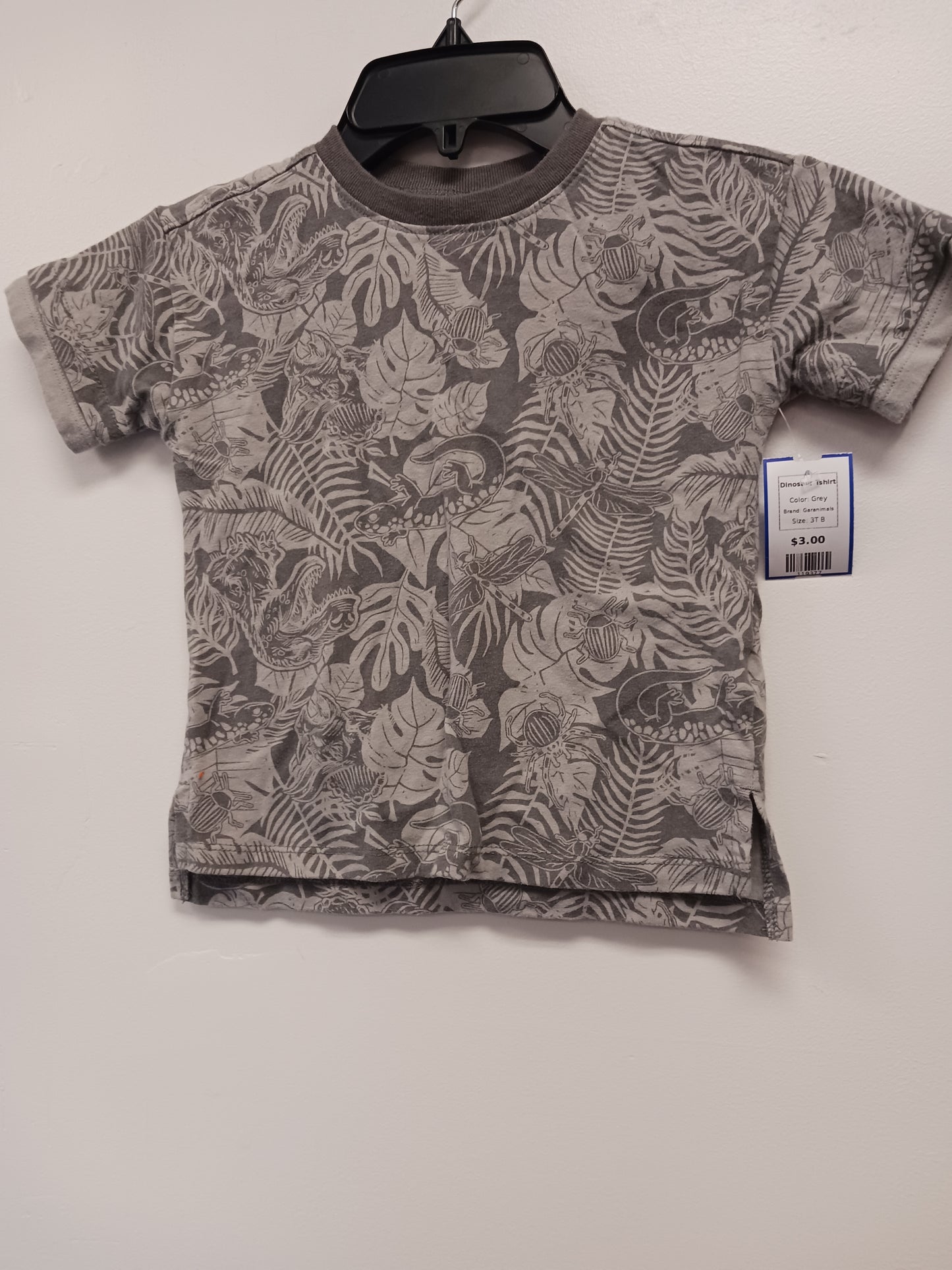 Grey Garanimals Dinosaur Tshirt, 3T B