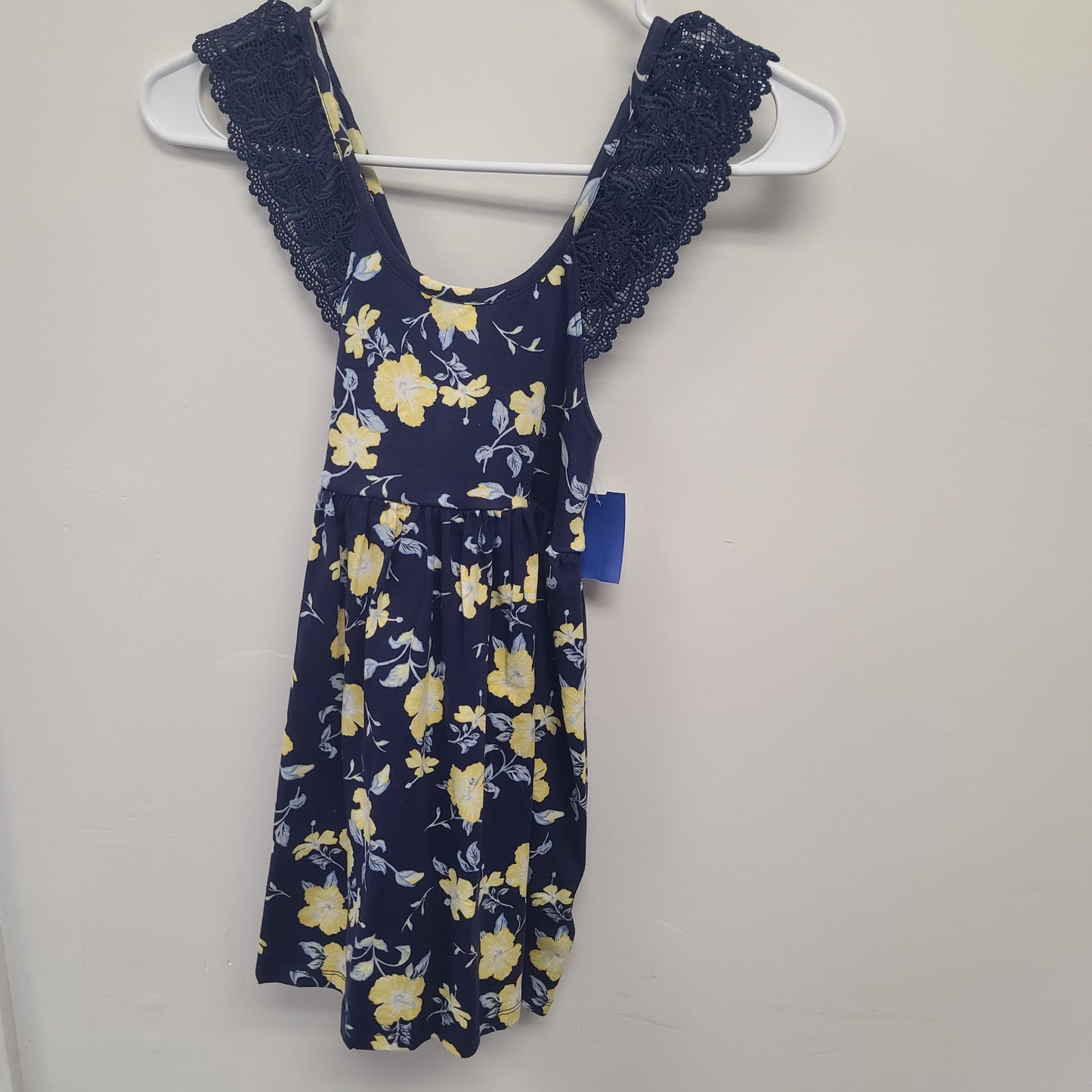 Navy/Yellow Flower Cynthia Rowley Dress, 4T G