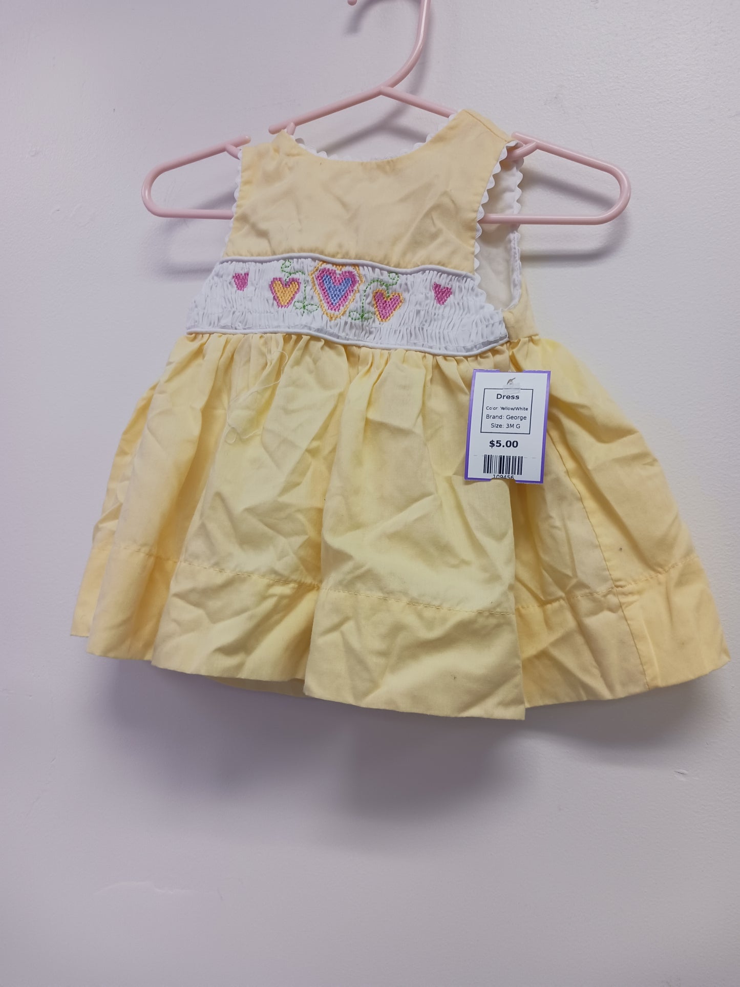 Yellow/White George Dress, 3M G