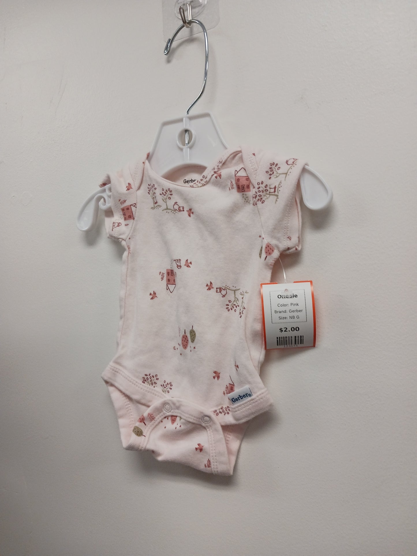Pink Gerber Onesie, NB G