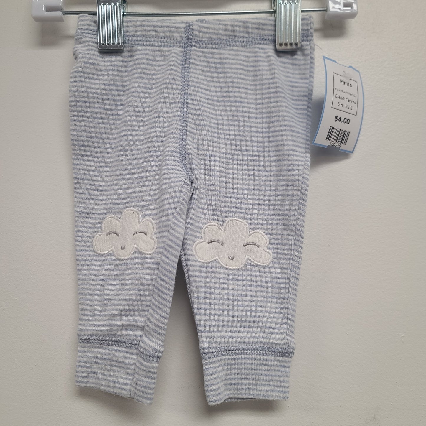 Blue/White Cloud Carters Pants, NB B