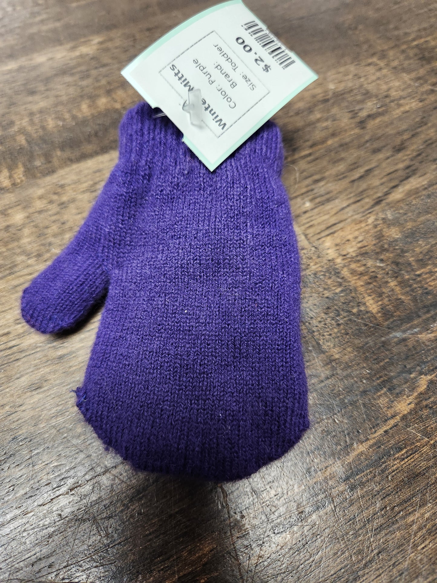 Purple Winter Mitts, Toddler