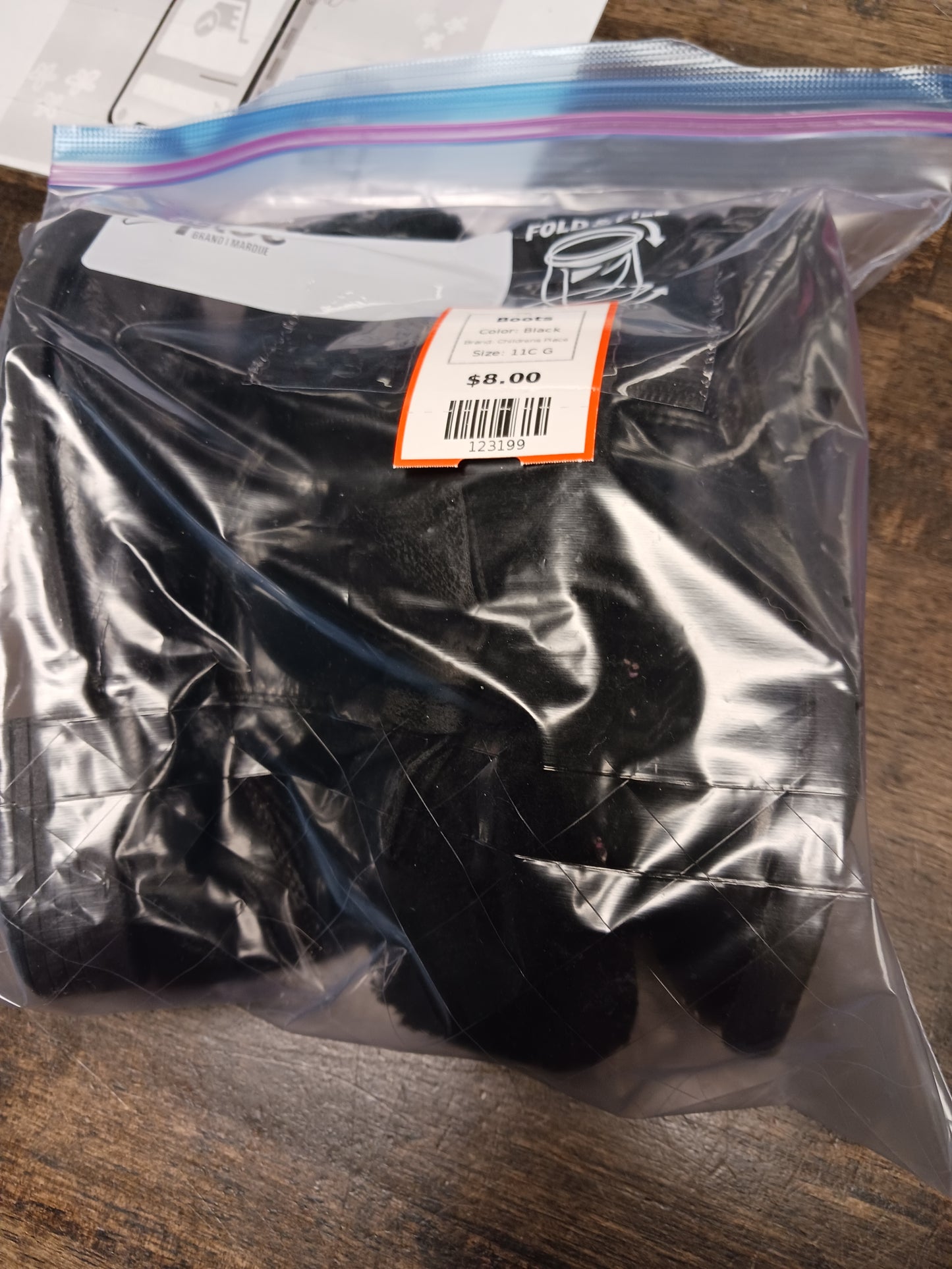 Black Childrens Place Boots, 11C G