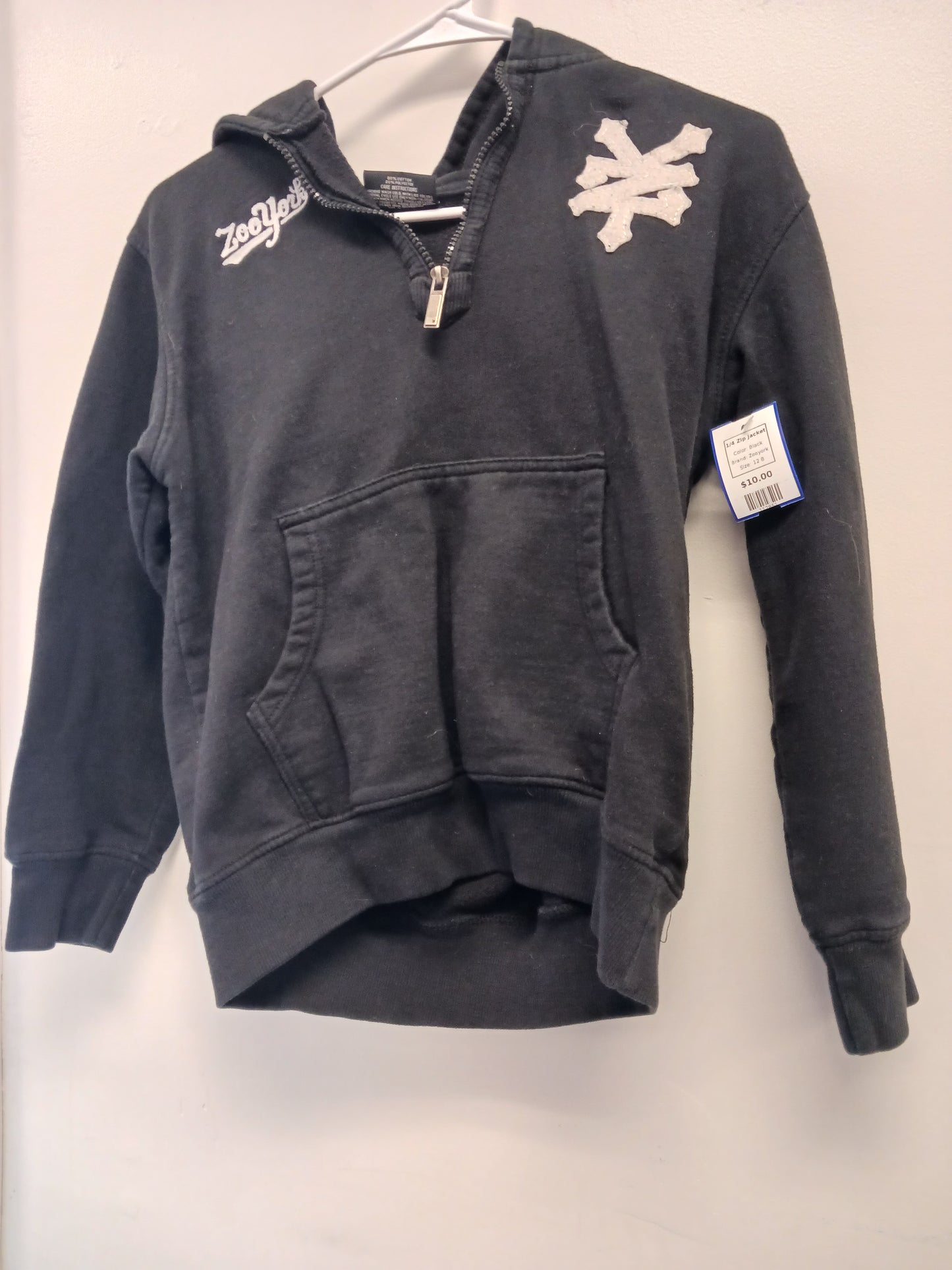 Black Zooyork 1/4 Zip Jacket, 12 B