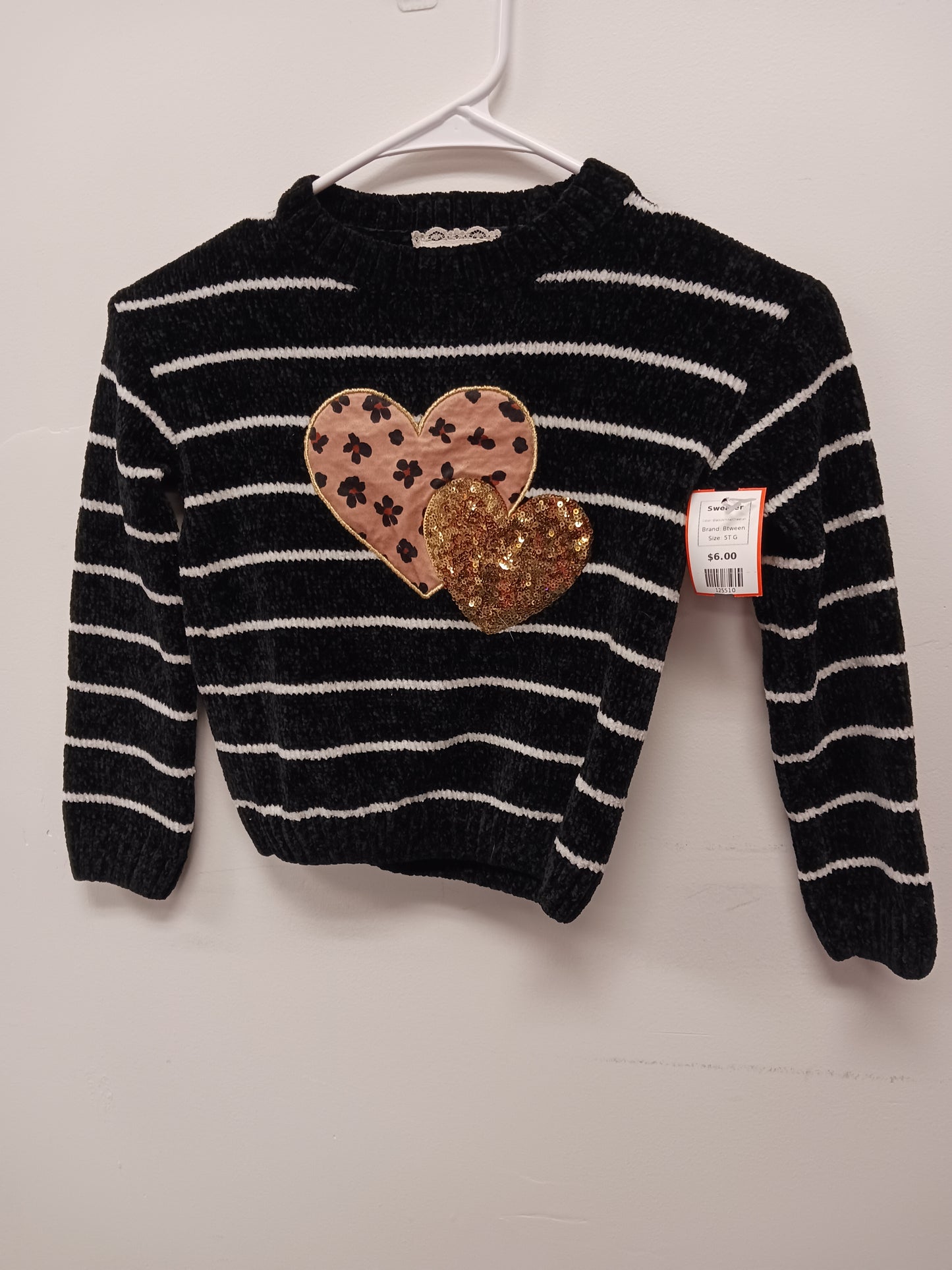 Black/White/Cheetah Btween Sweater, 5T G
