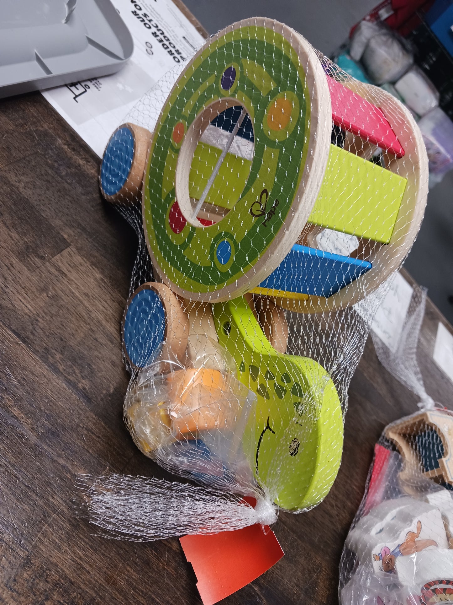 Wooden Turtle Pull Behind w/blocks