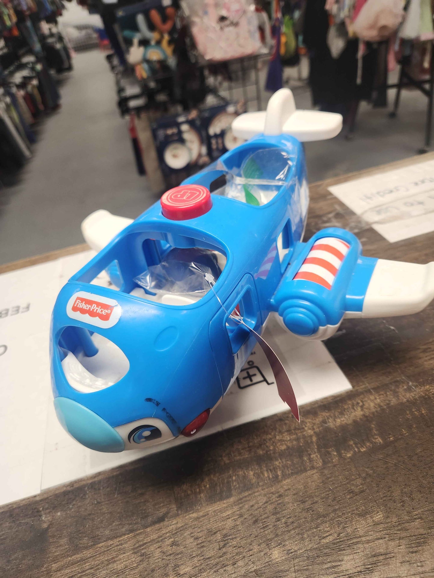 Blue/White Fisher Price Little People Airplane