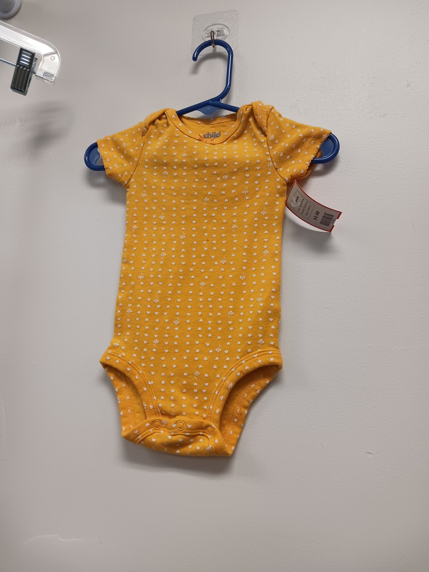 Yellow/White Carters Onesie, 3-6M G