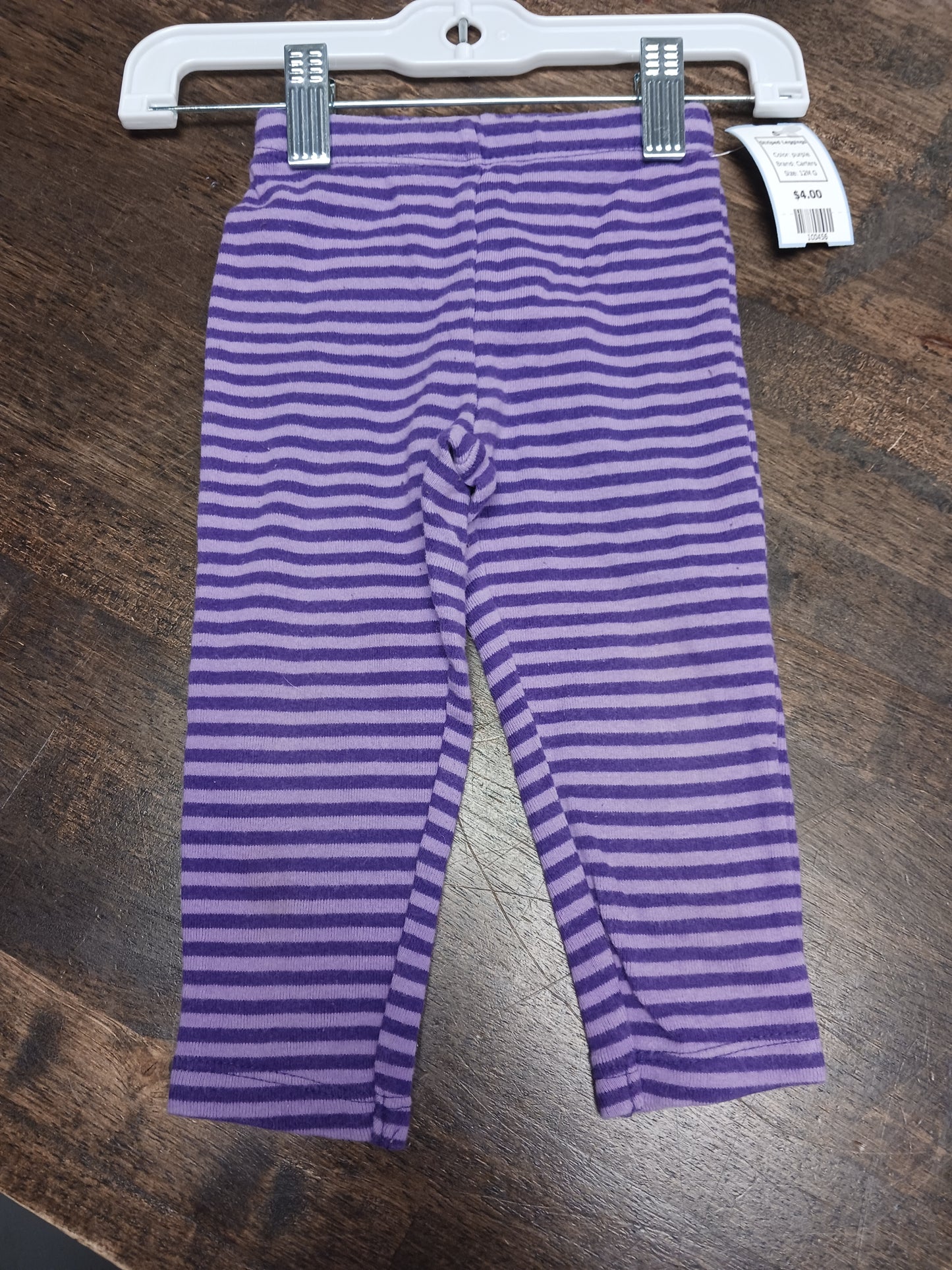 purple Carters Striped Leggings, 12M G