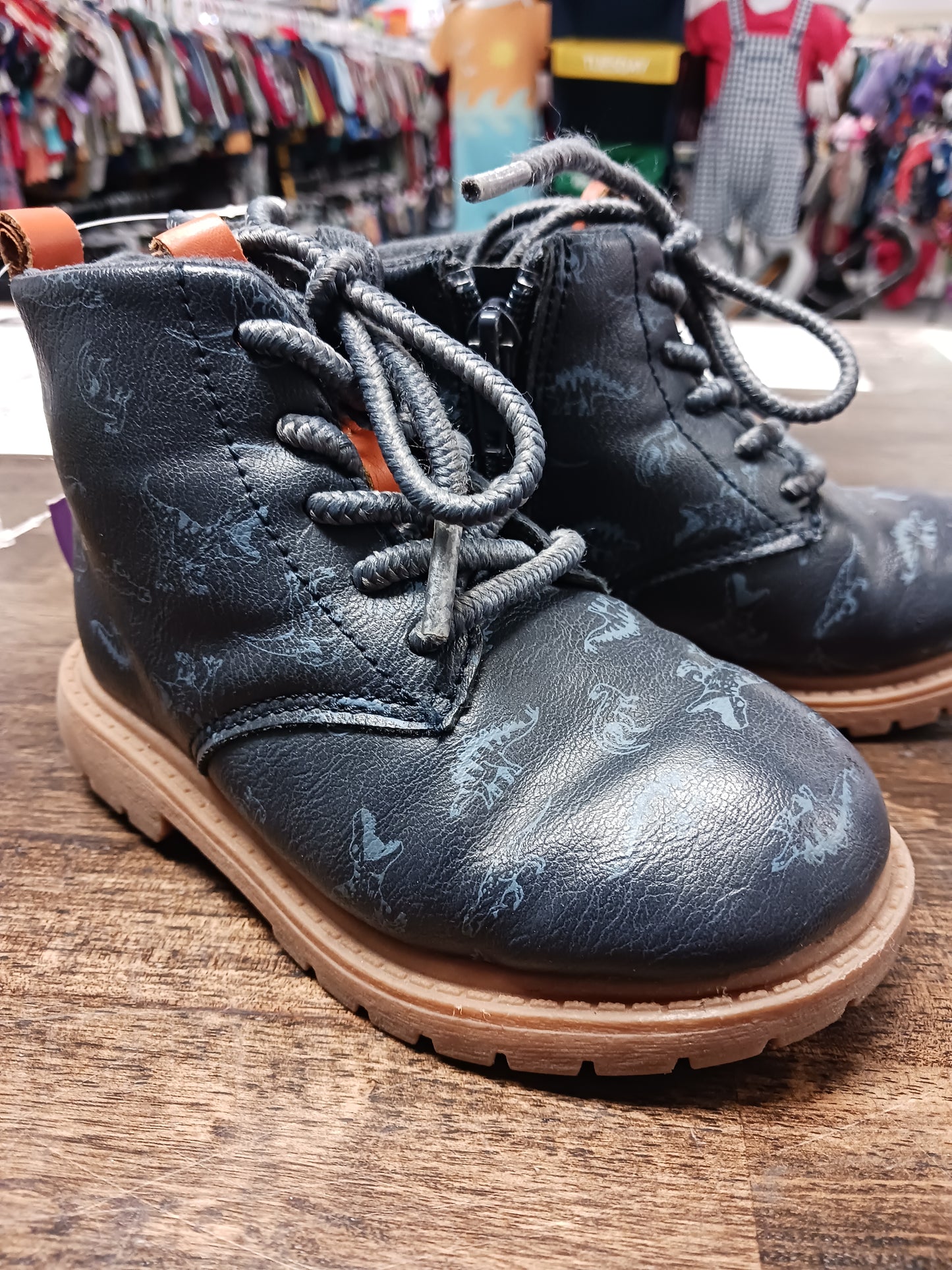 Navy Dino Carters Boots, 8 B