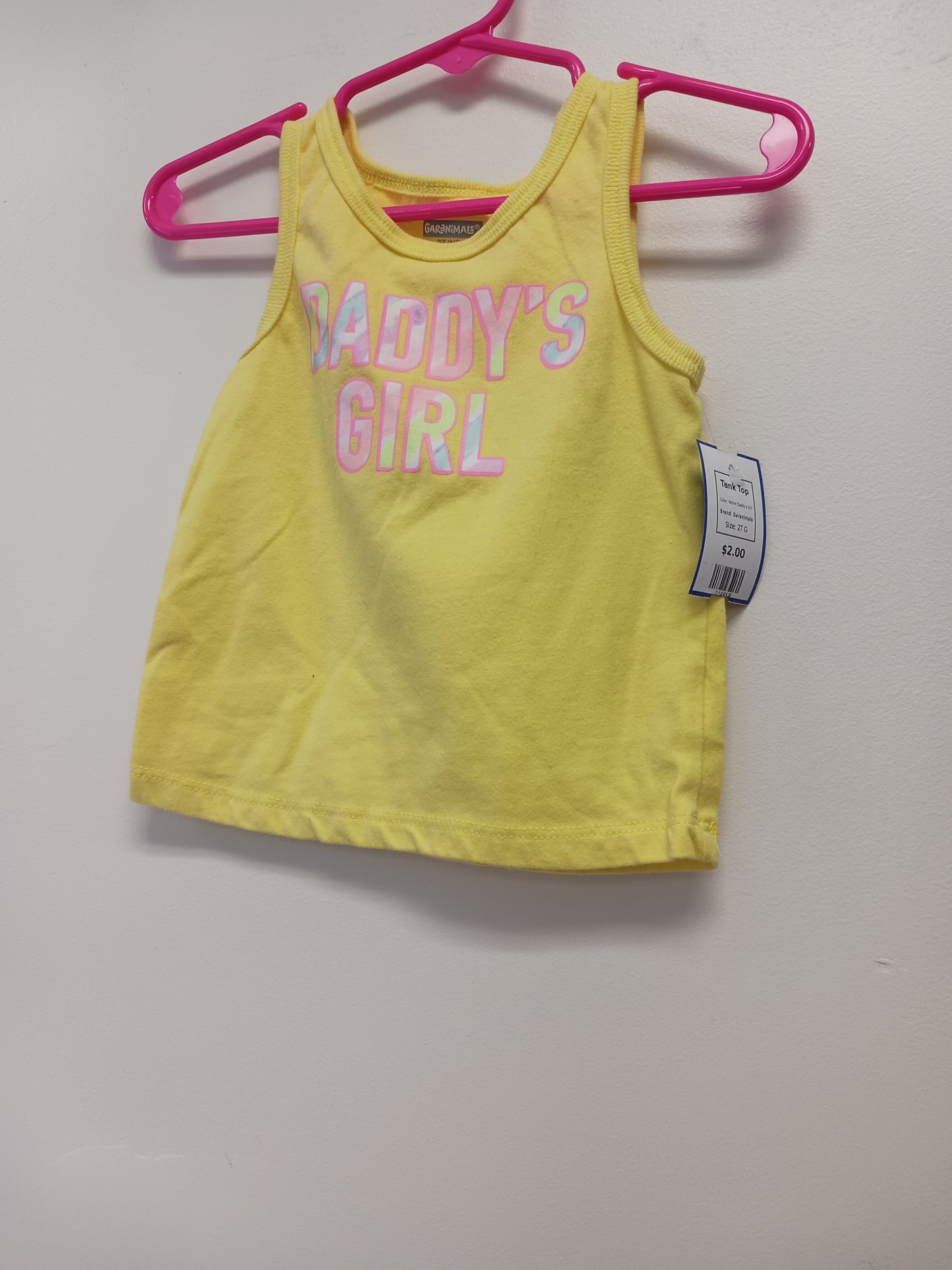 Yellow Daddy's Girl Garanimals Tank Top, 2T G