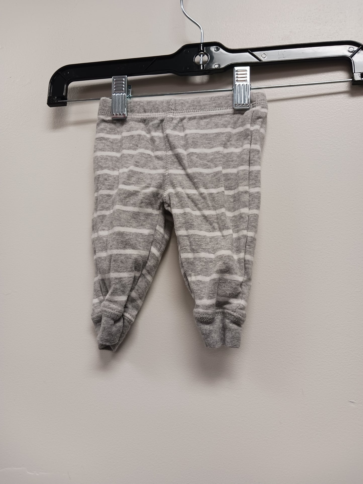 Grey/White Carters Striped Joggers Fox on Butt, 3M B
