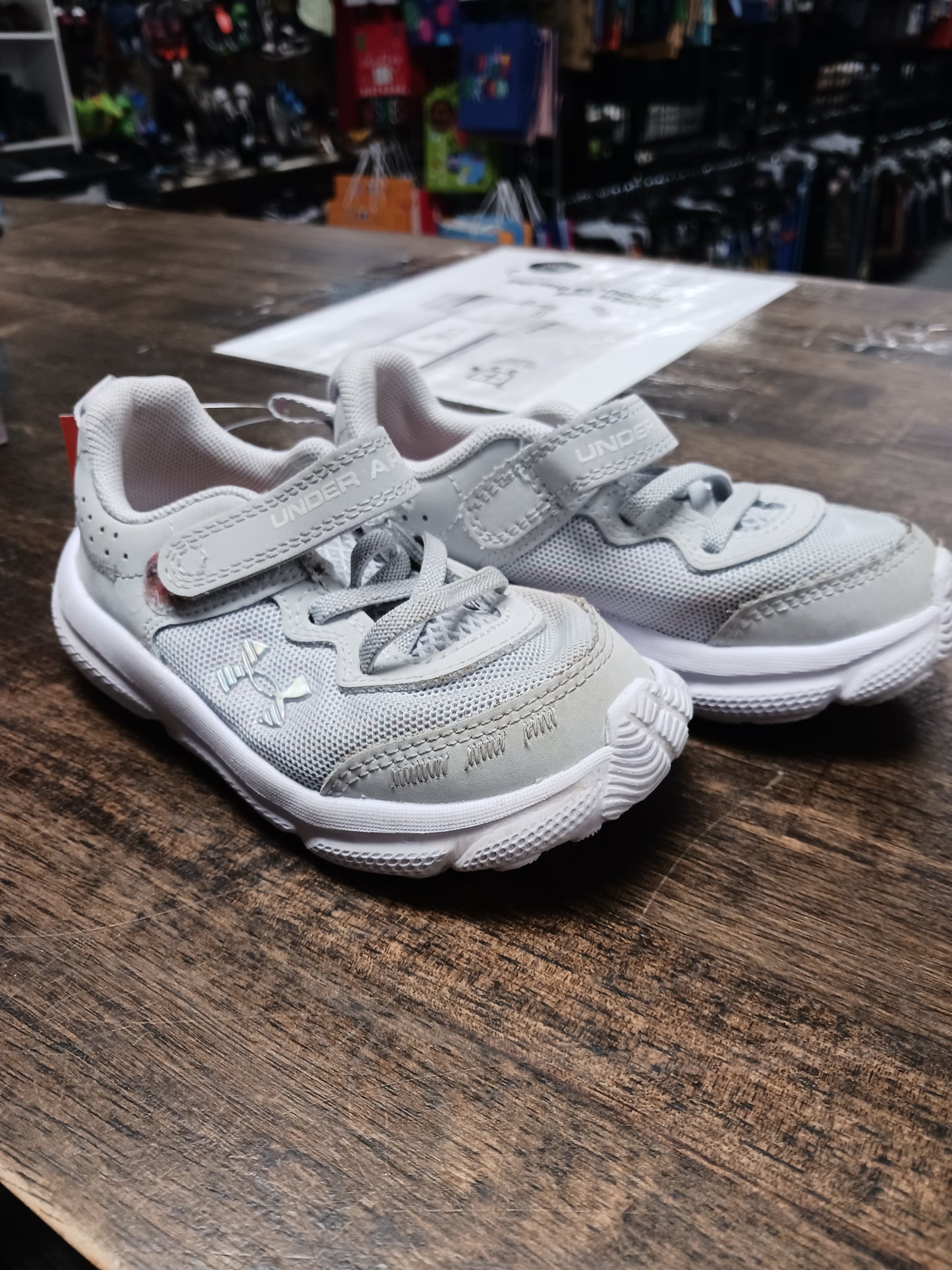 Grey/Silver Under Armour Sneakers, 8C G