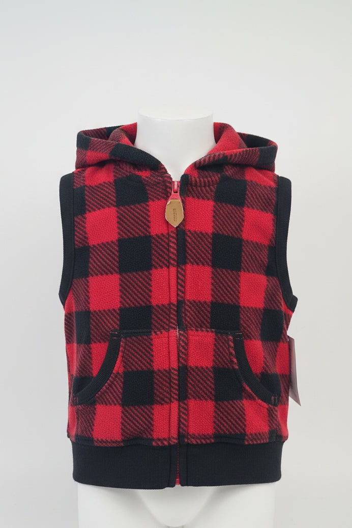 Red/Black Plaid Carters Vest, 3M B