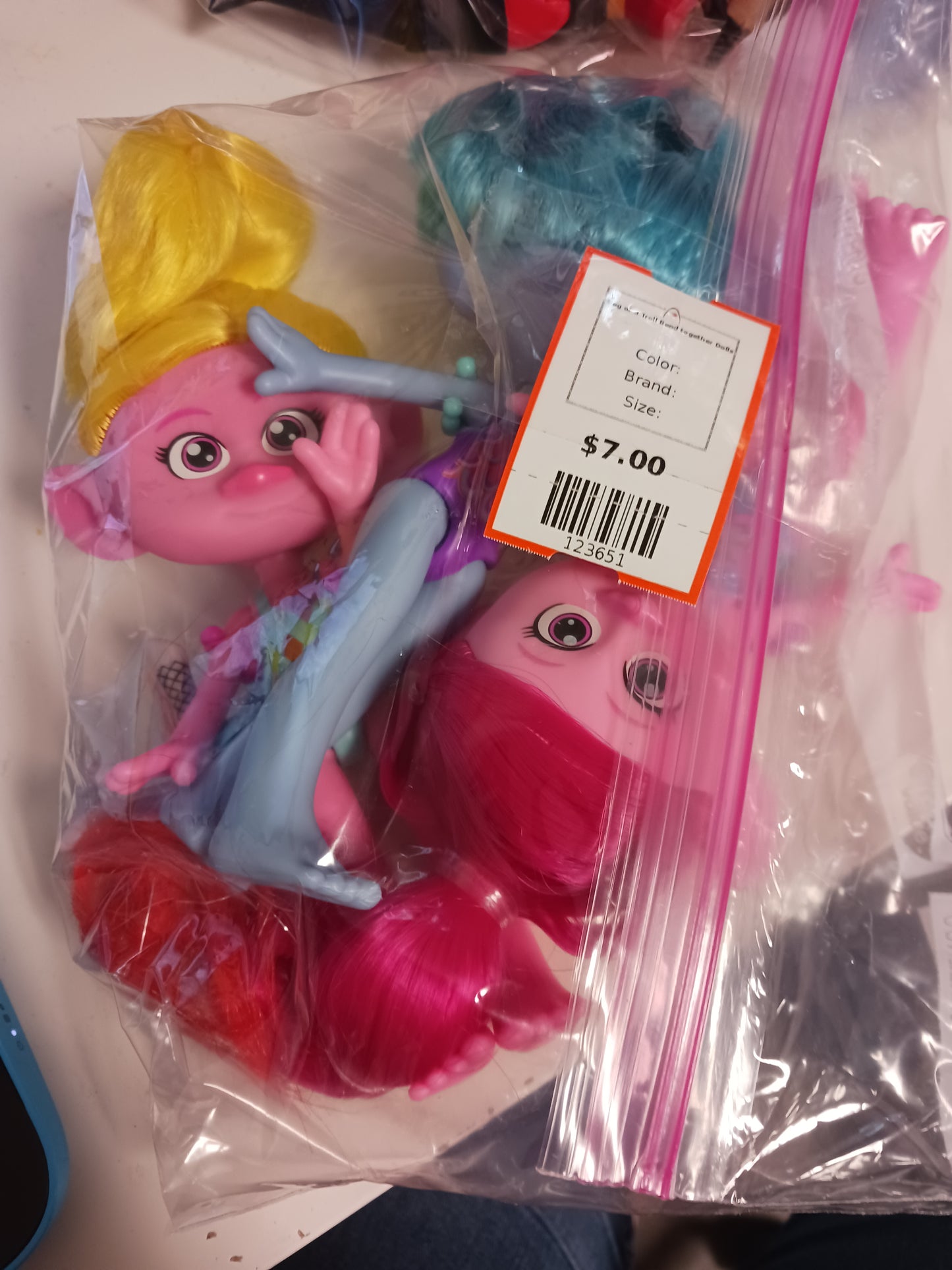 Bag of 3 Troll Band together Dolls