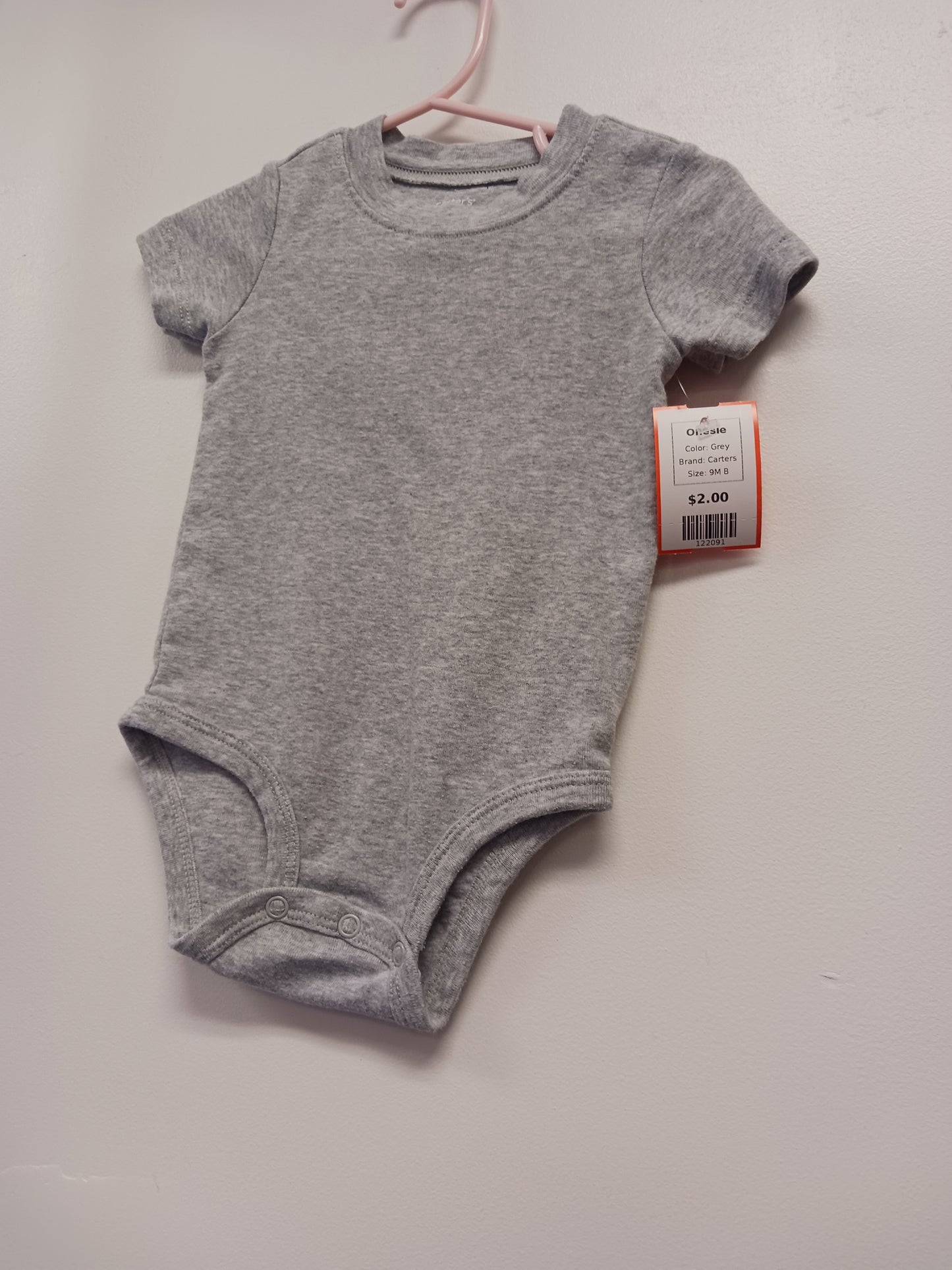 Grey Carters Onesie, 9M B