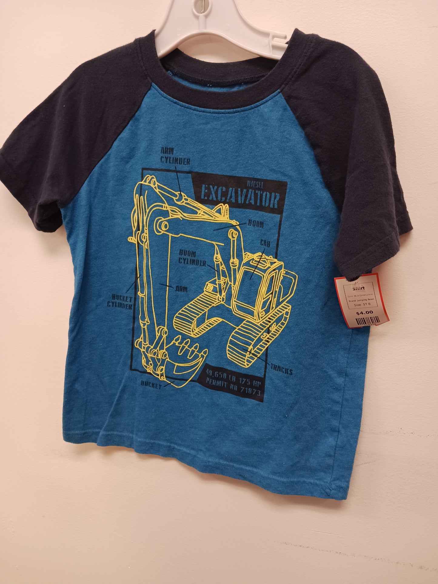 Blue Construction Jumping Bean Shirt, 5T B