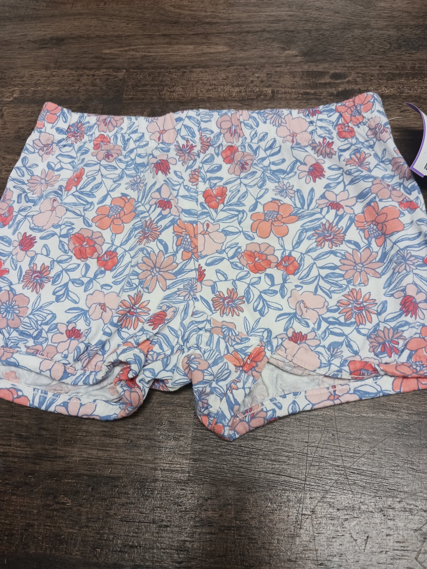 white Carters Flowered Shorts, 4T G