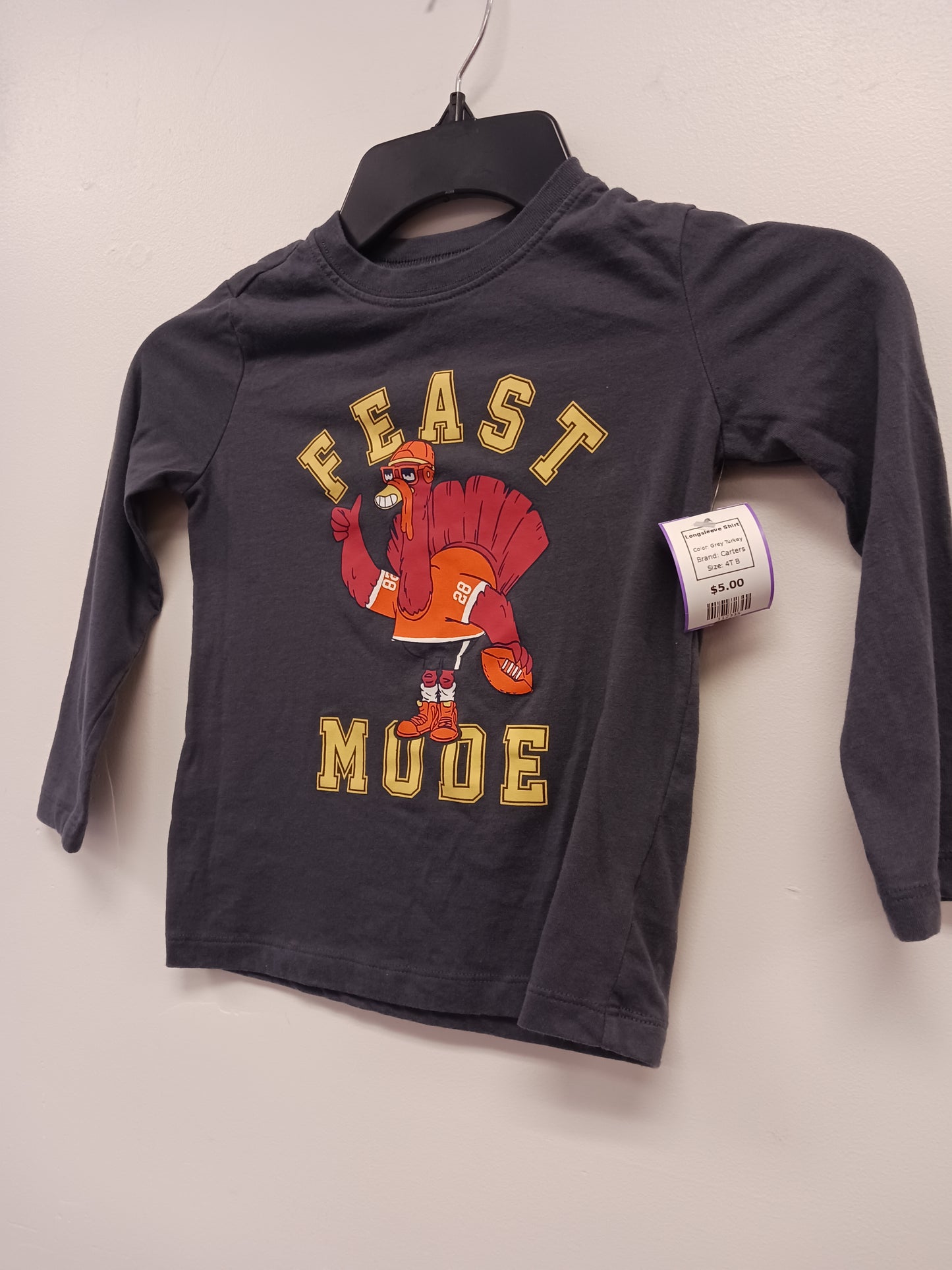 Grey Turkey Carters Longsleeve Shirt, 4T B