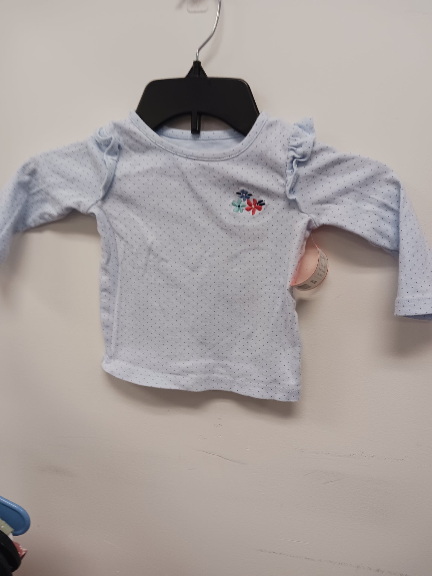 Blue Carters Long Sleeve Poka Dot Shirt, 18M G