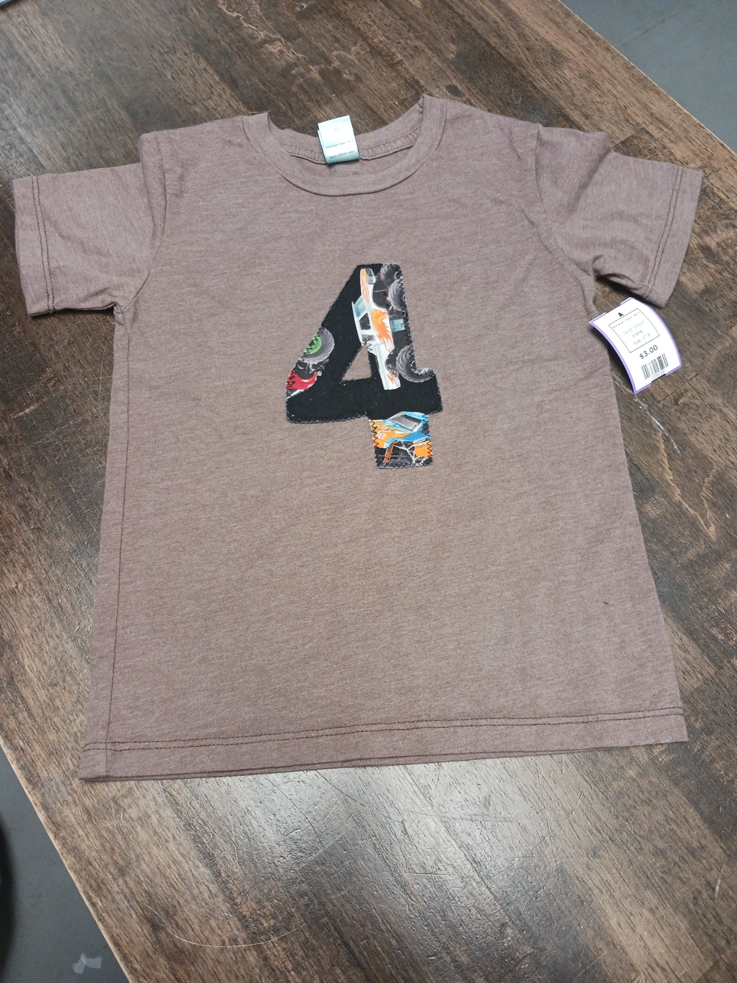 brown Monster Truck Tshirt, 5T B