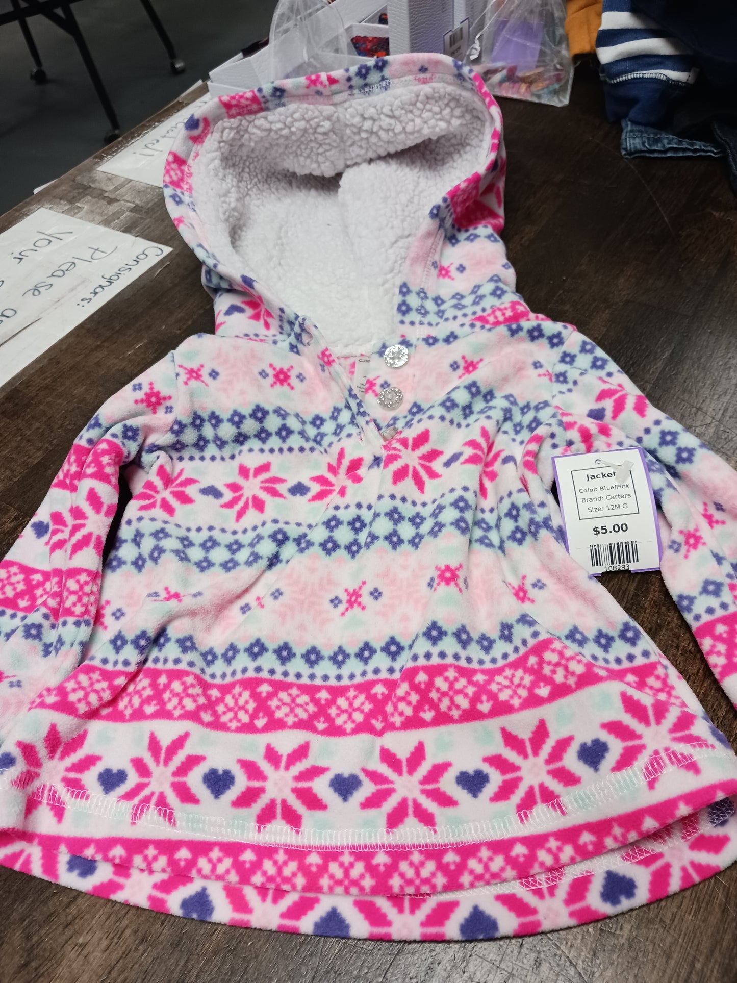 Blue/Pink Carters Jacket, 12M G