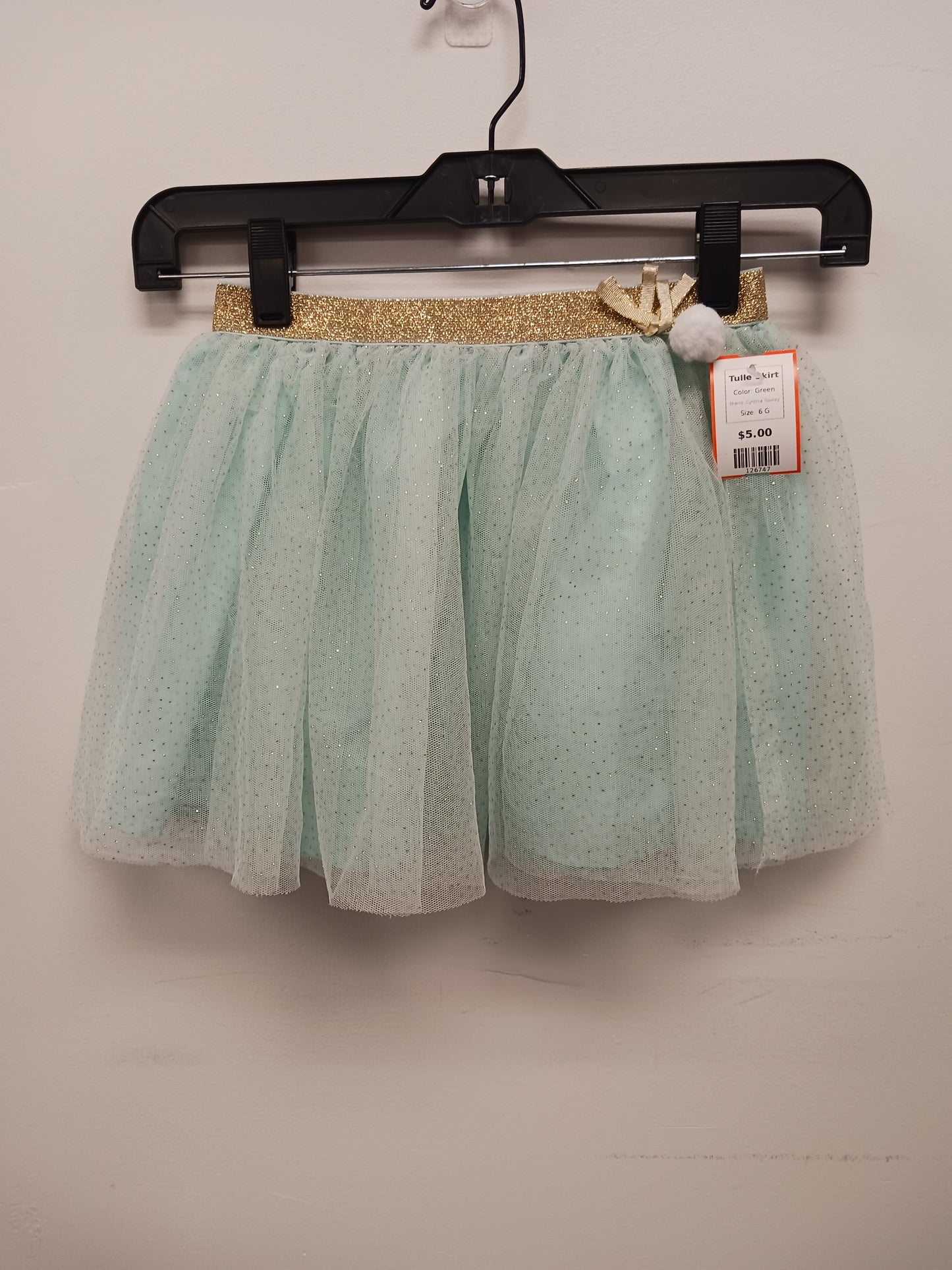 Green Cynthia Rowley Tulle Skirt, 6 G