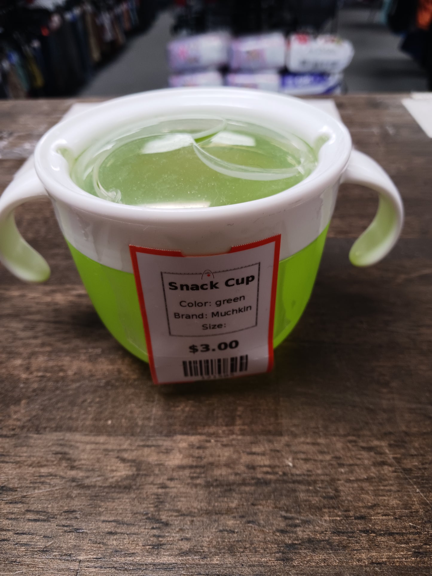 green Muchkin Snack Cup