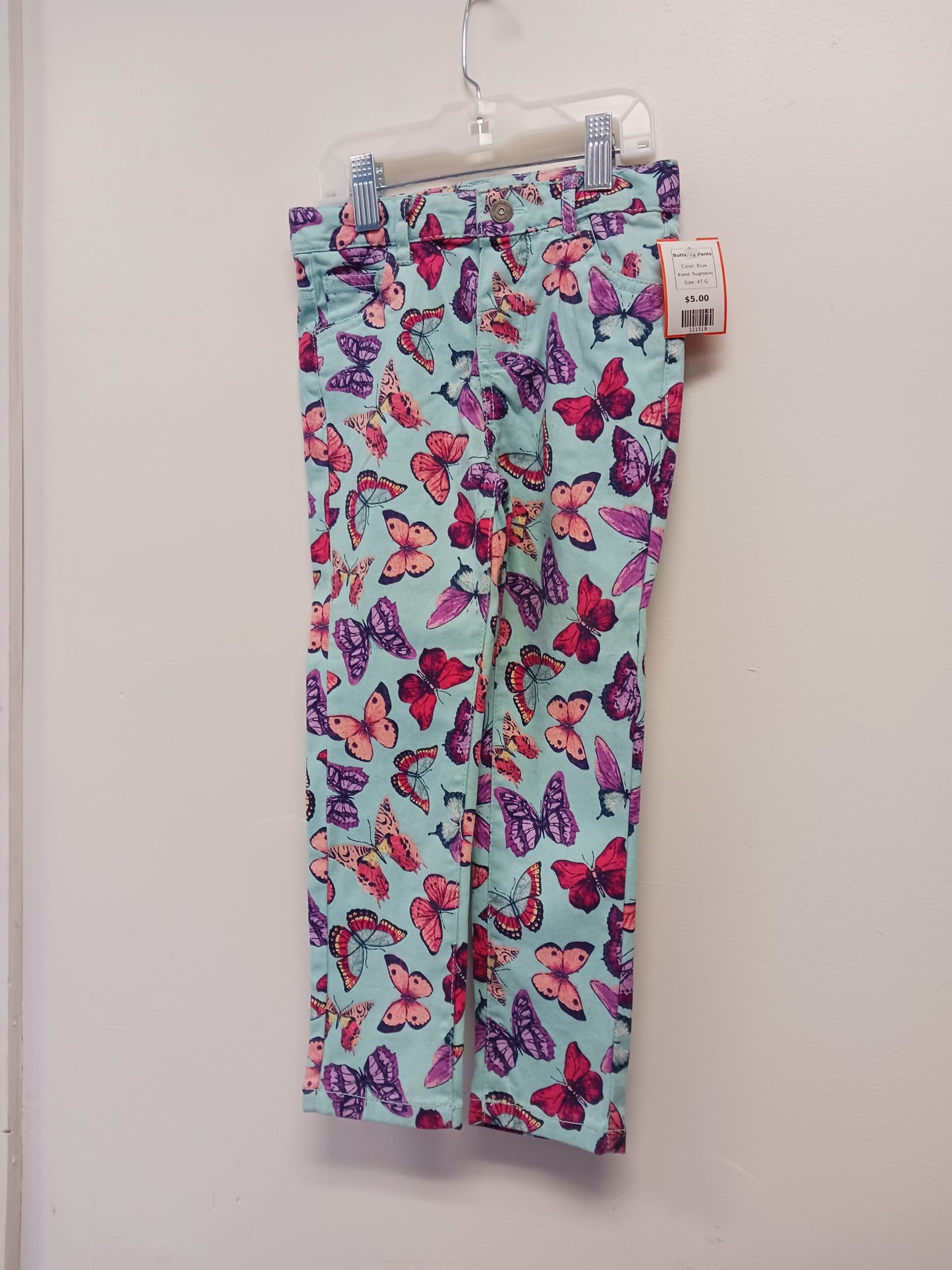 Blue Toughskins Butterfly Pants, 4T G