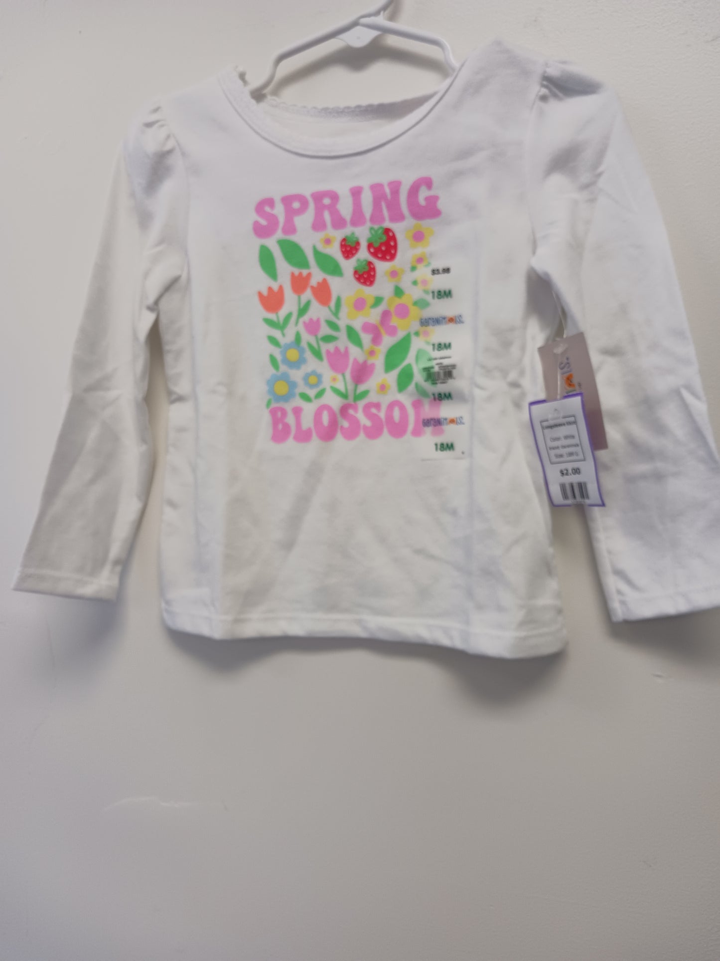 White Garanimals Longsleeve Shirt, 18M G