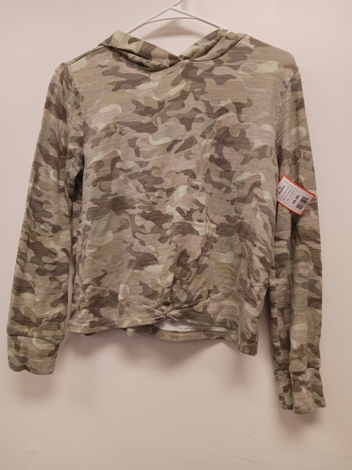 Green Camo Old Navy Hoodie, 14-16 G