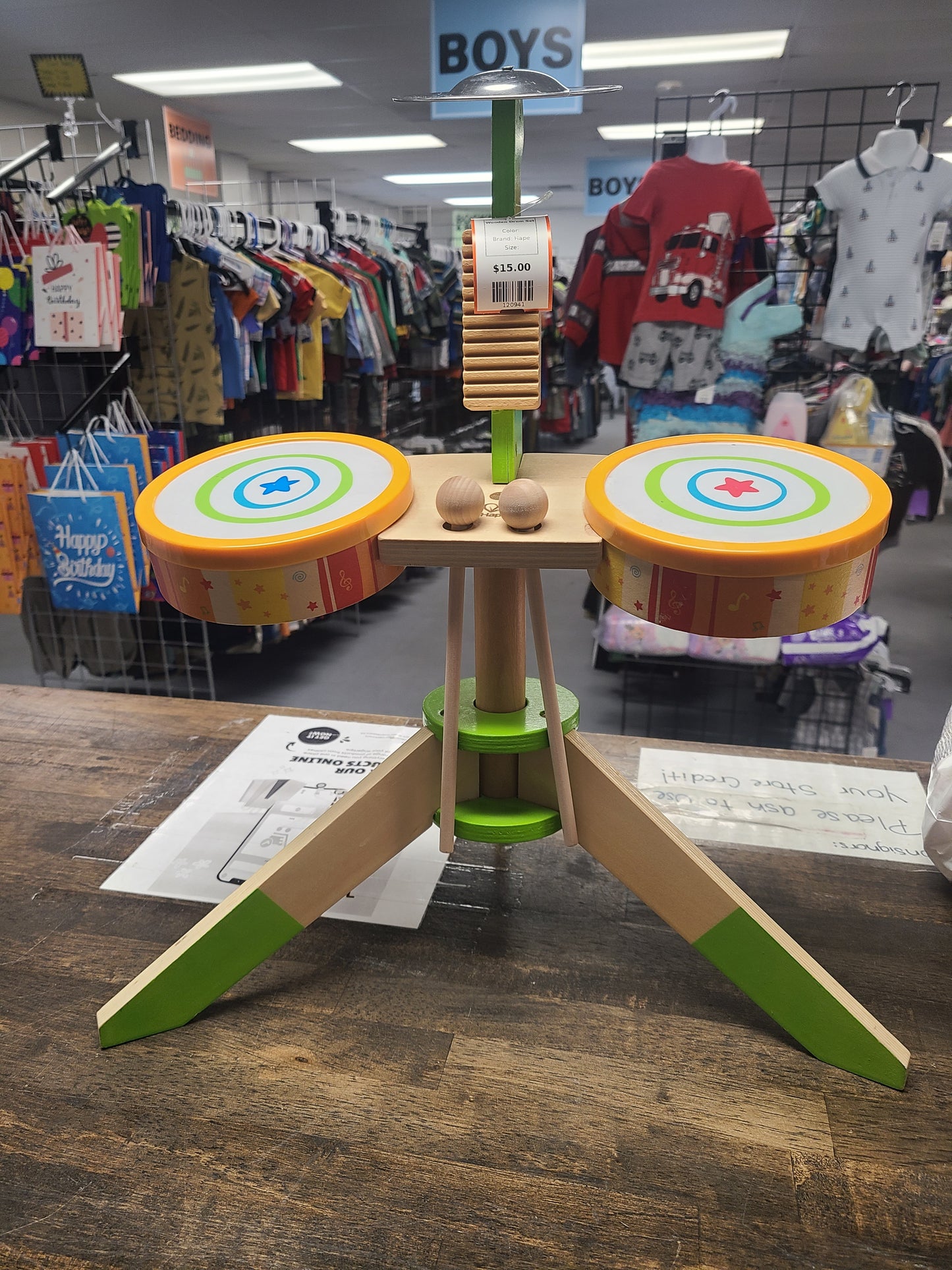 Hape Wooden Drum Set