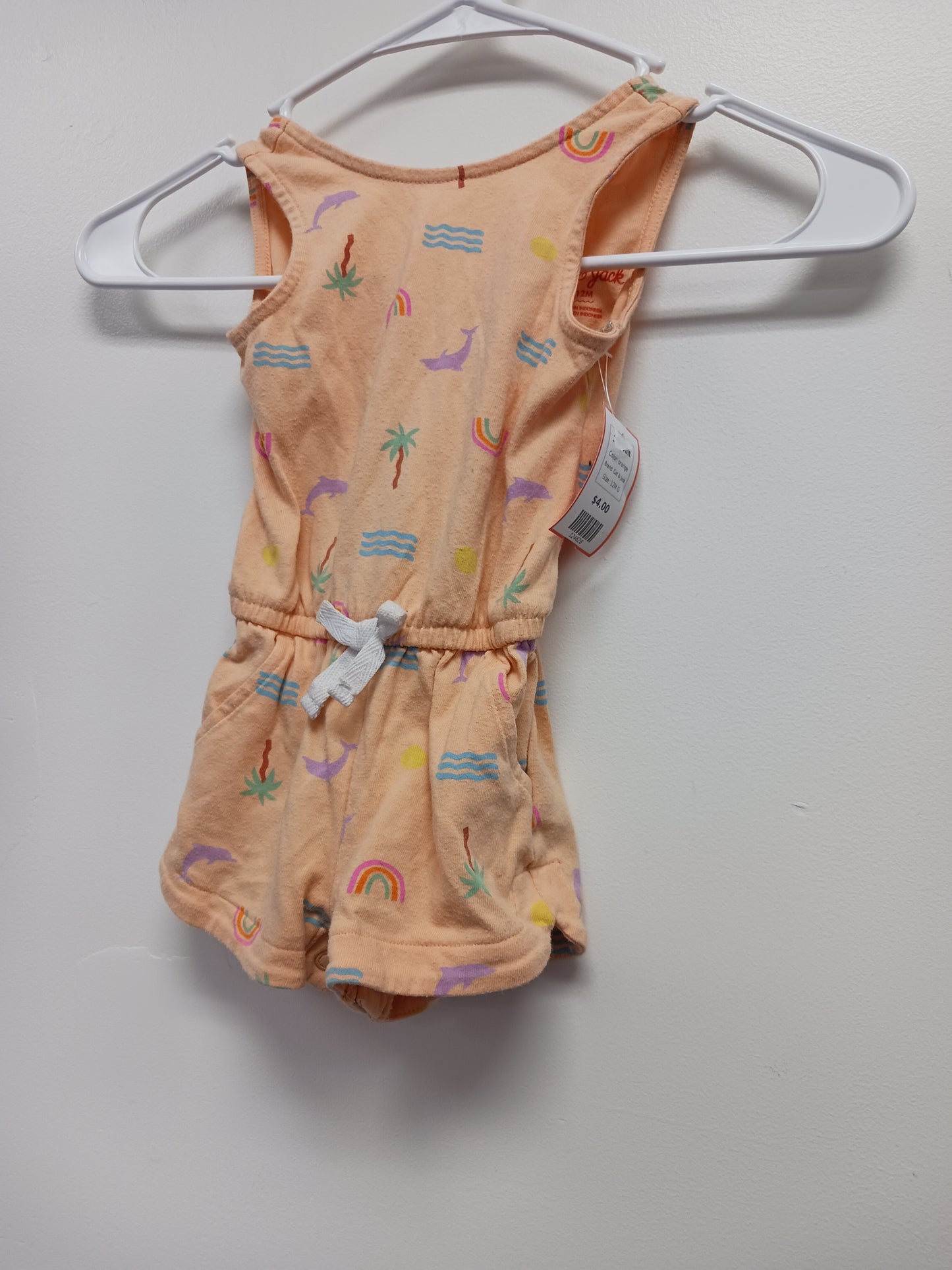 orange Cat & Jack Sun Suit, 12M G