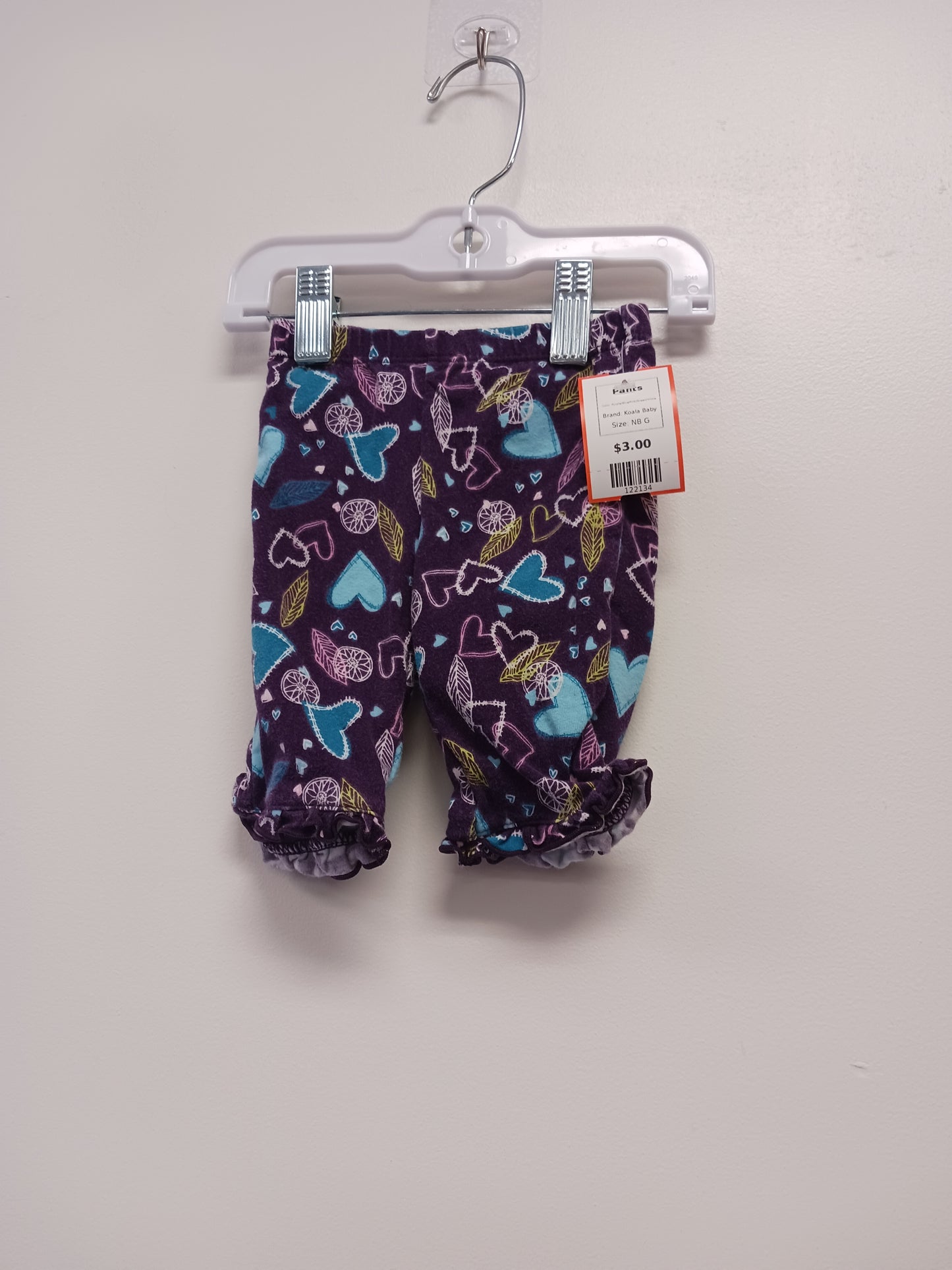 Purple/Blue/Pink/Green/White Koala Baby Pants, NB G