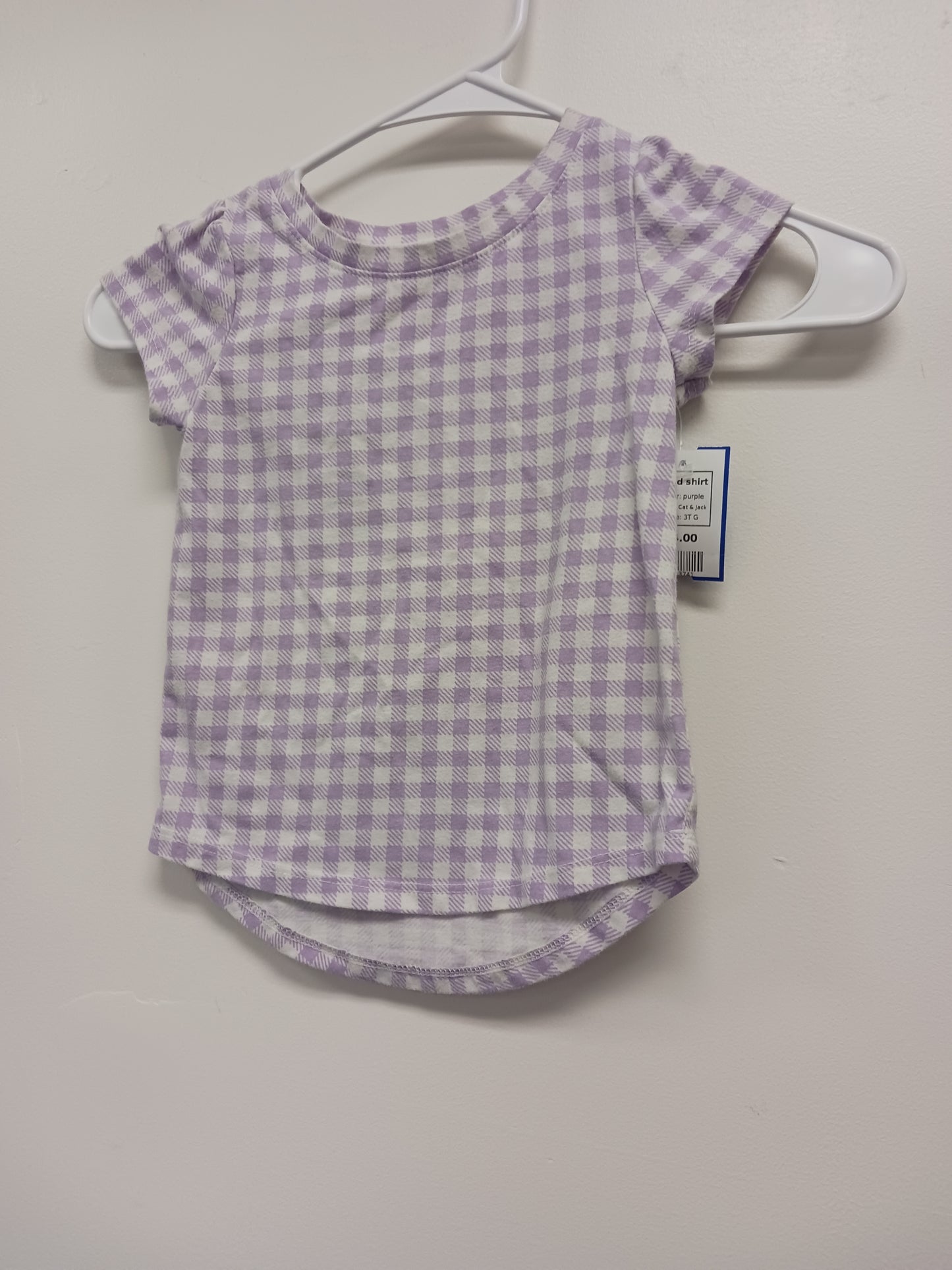 purple Cat & Jack plaid shirt, 3T G