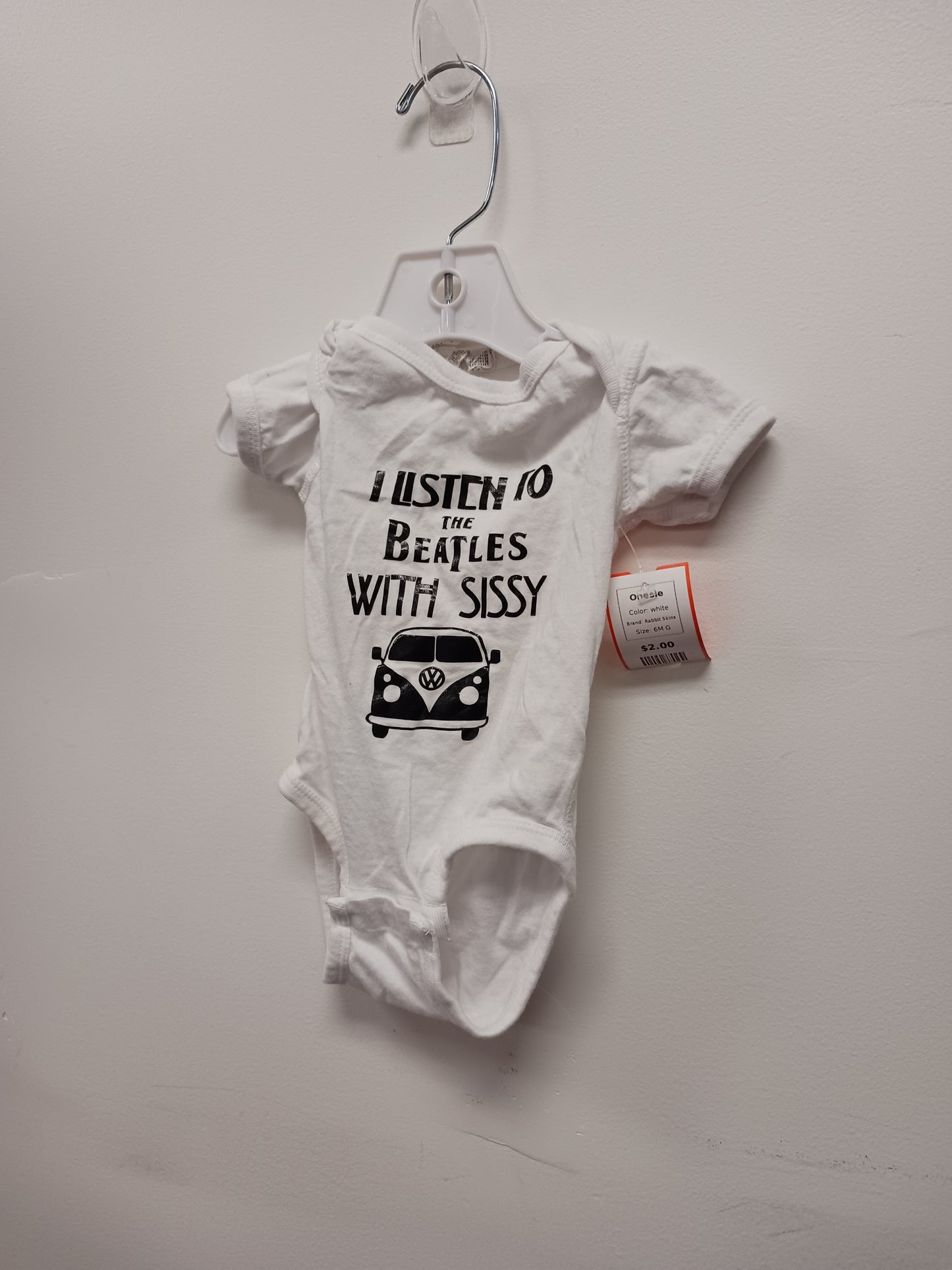 white Rabbit Skins Onesie, 6M G
