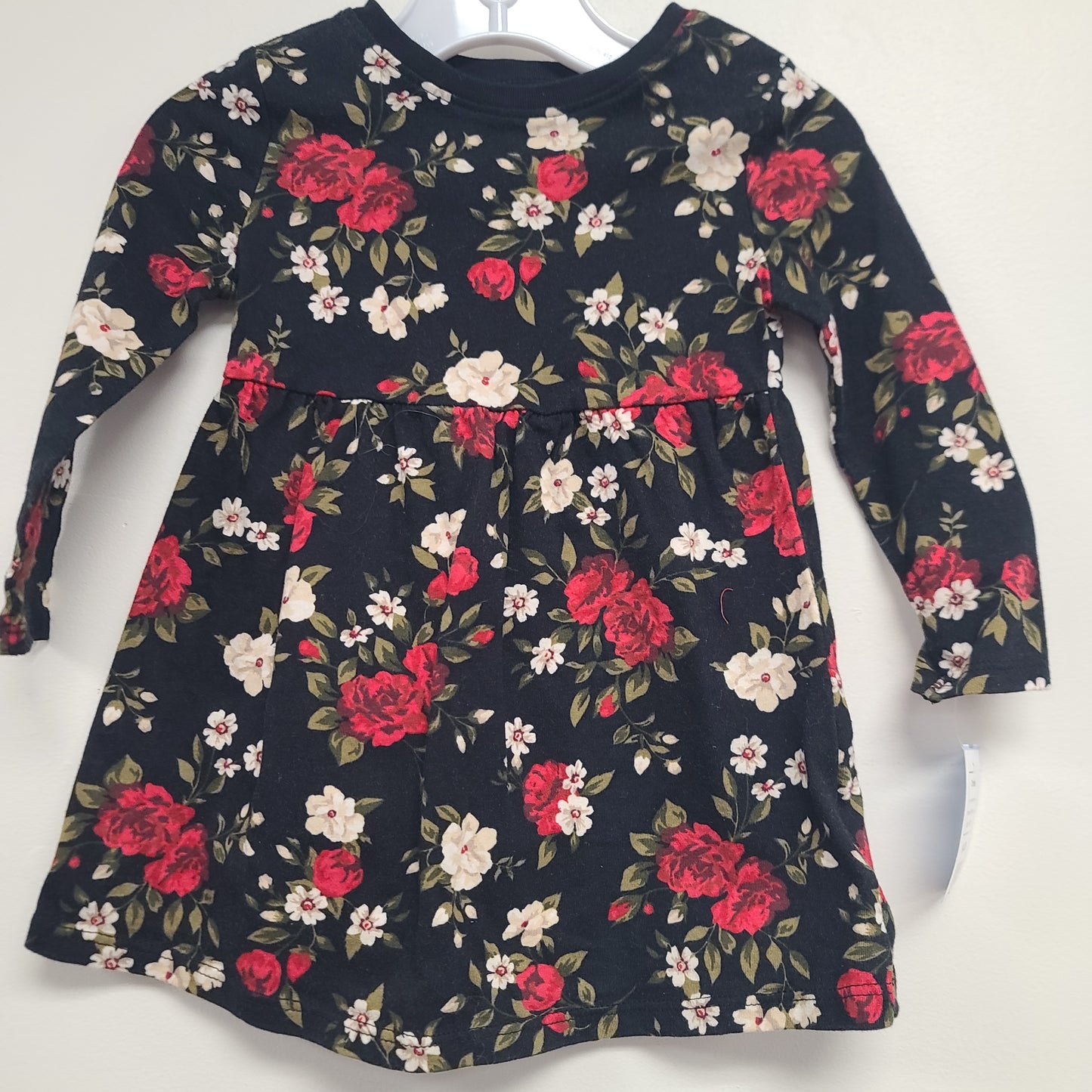 Black/Red Flower Old Navy Dress, 18M G