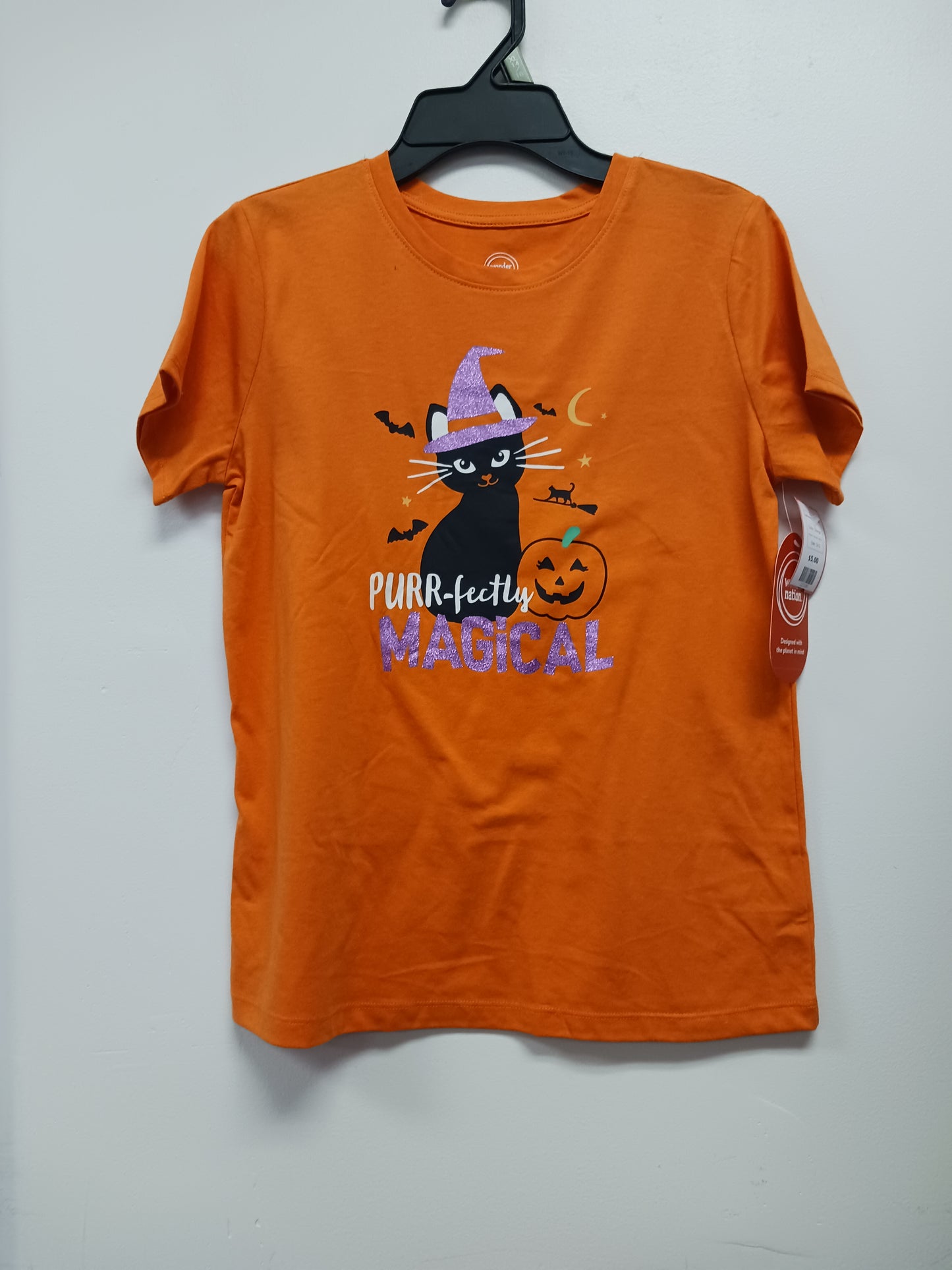 Orange Wonder Nation Halloween Shirt 14/16, 14 G