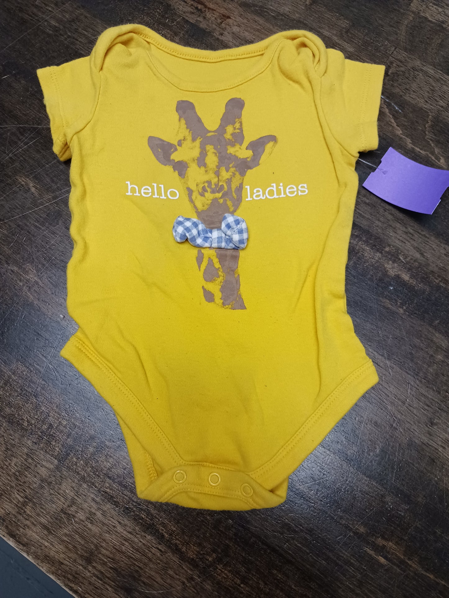 Yellow Giraffe Baby Starters Onesie, 12M B
