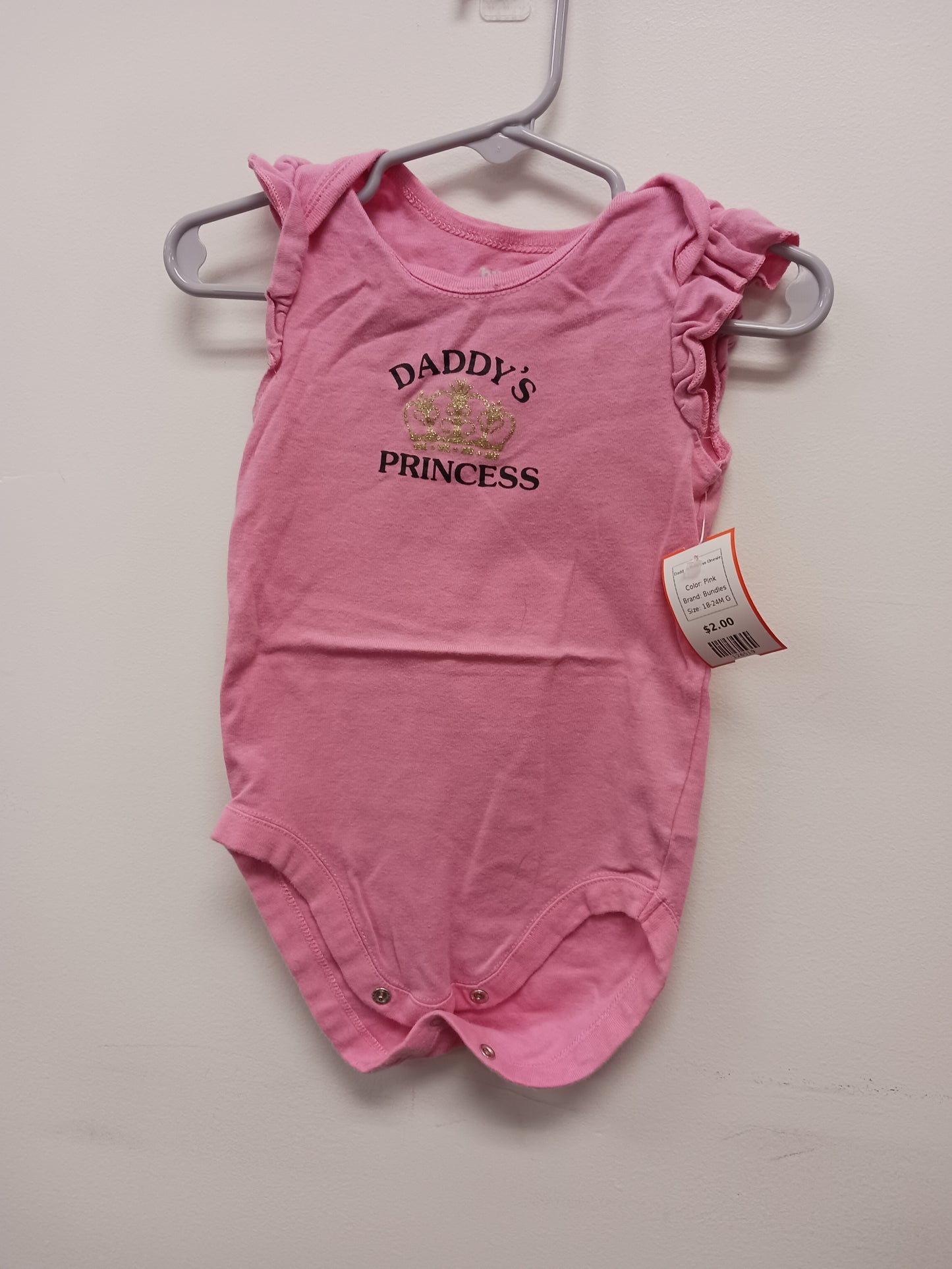 Pink Bundles Daddy's Princess Onesie, 18-24M G