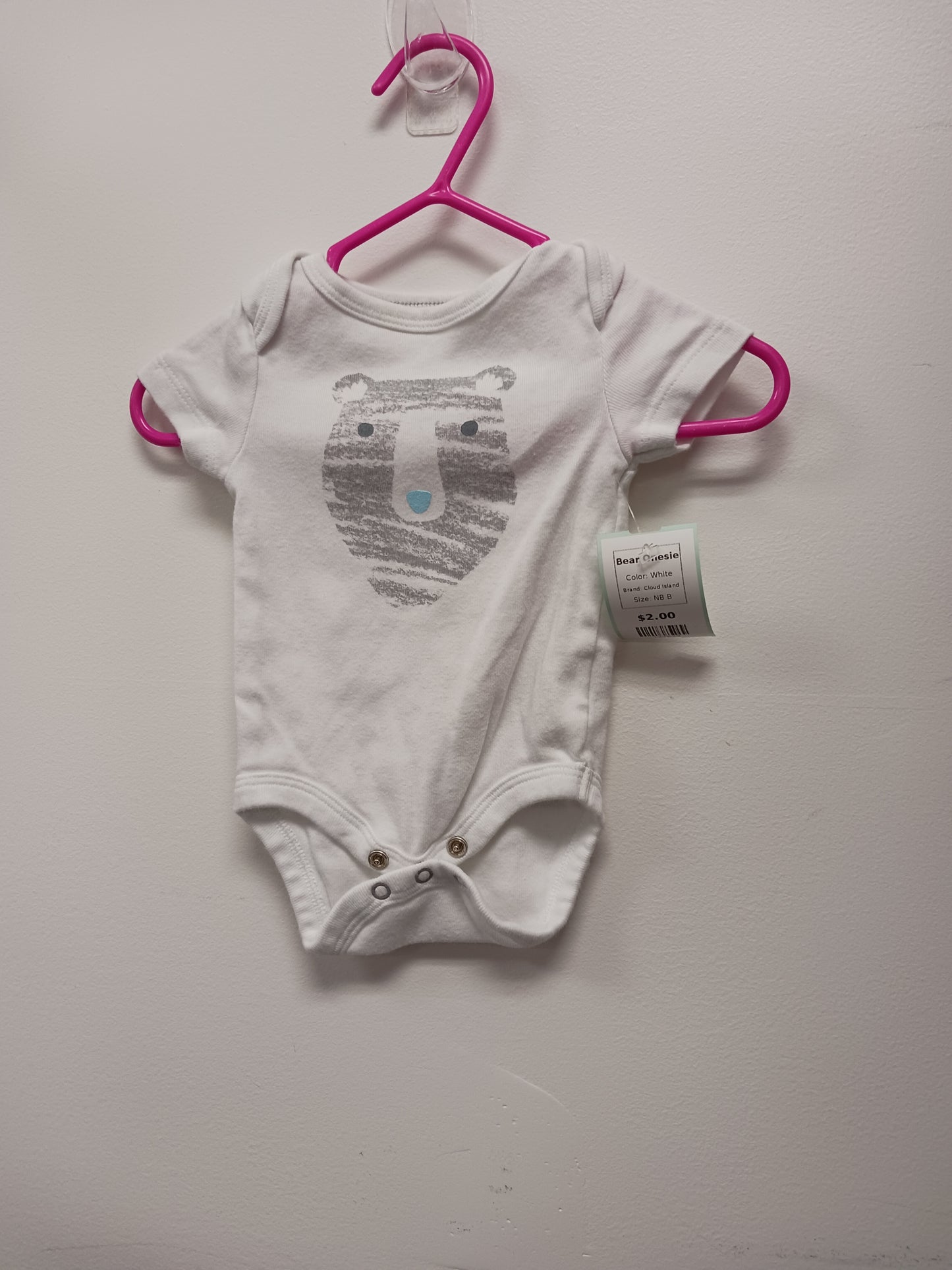 White Cloud Island Bear Onesie, NB B