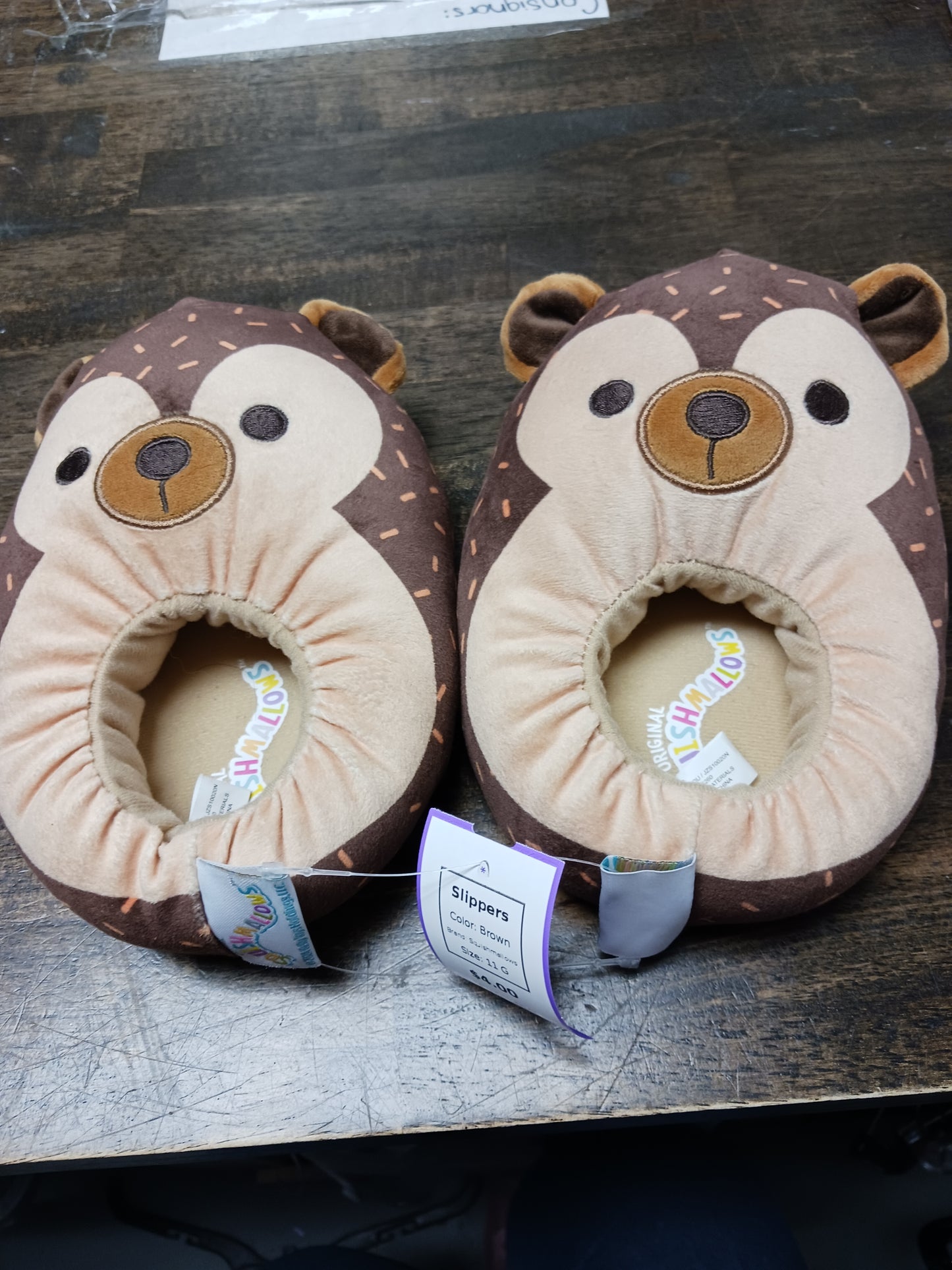 Brown Squishmallows Slippers, 11 G