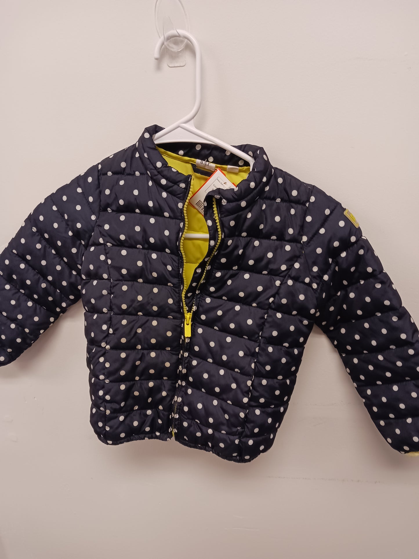 black/white Gap Poka Dot Winter Coat, 4 G