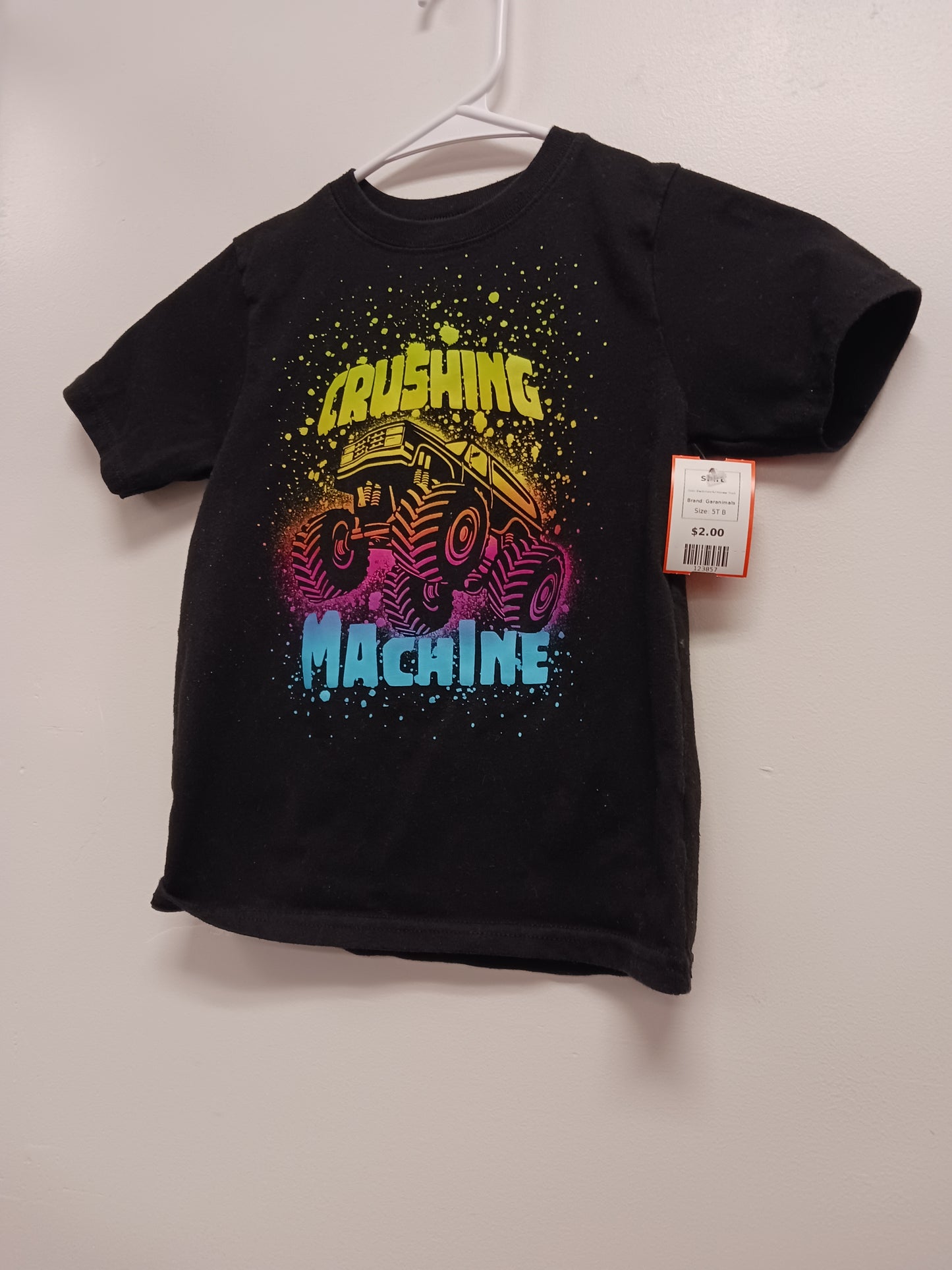 Black/Colorful Monster Truck Garanimals Shirt, 5T B