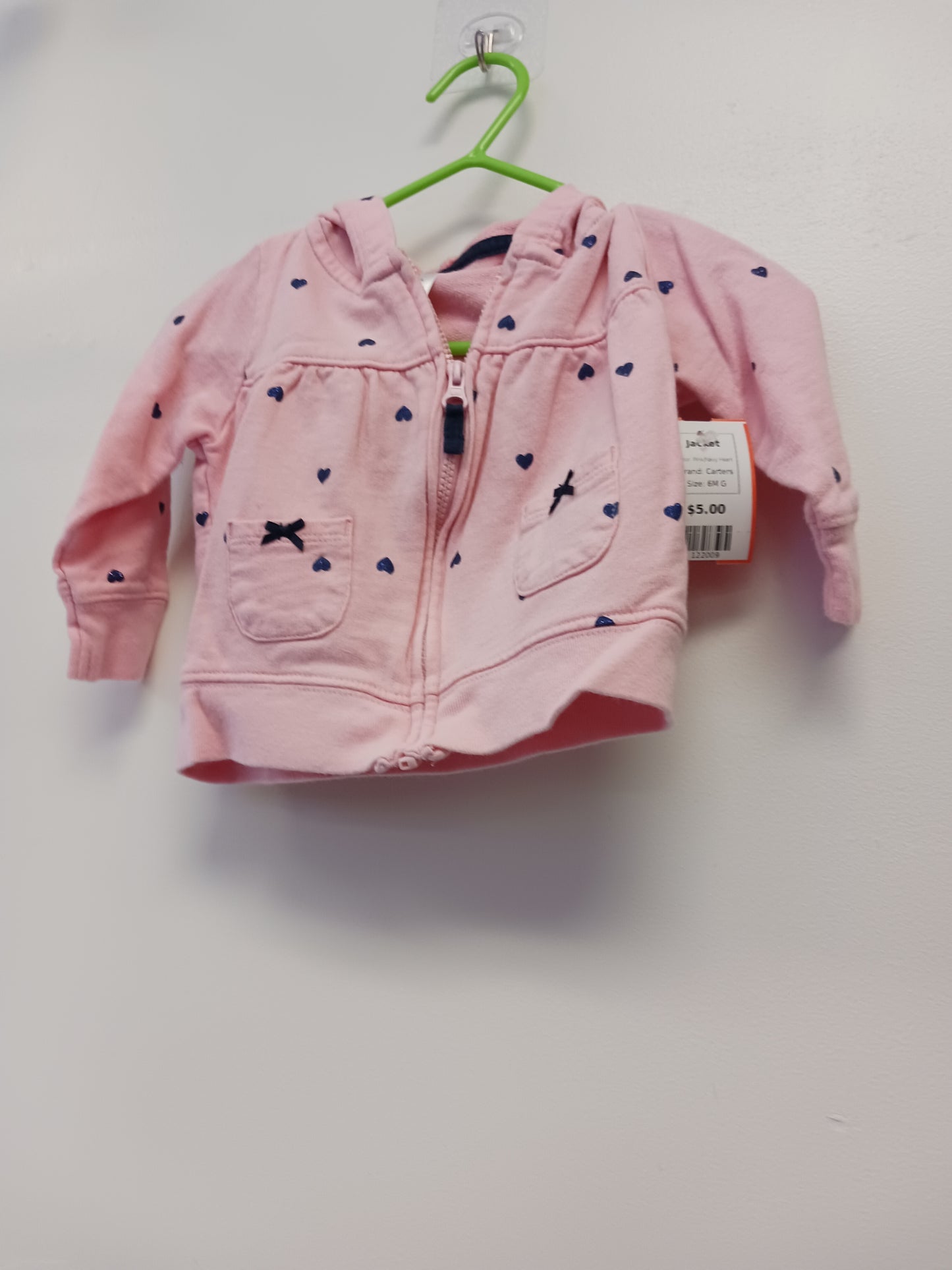 Pink/Navy Heart Carters Jacket, 6M G